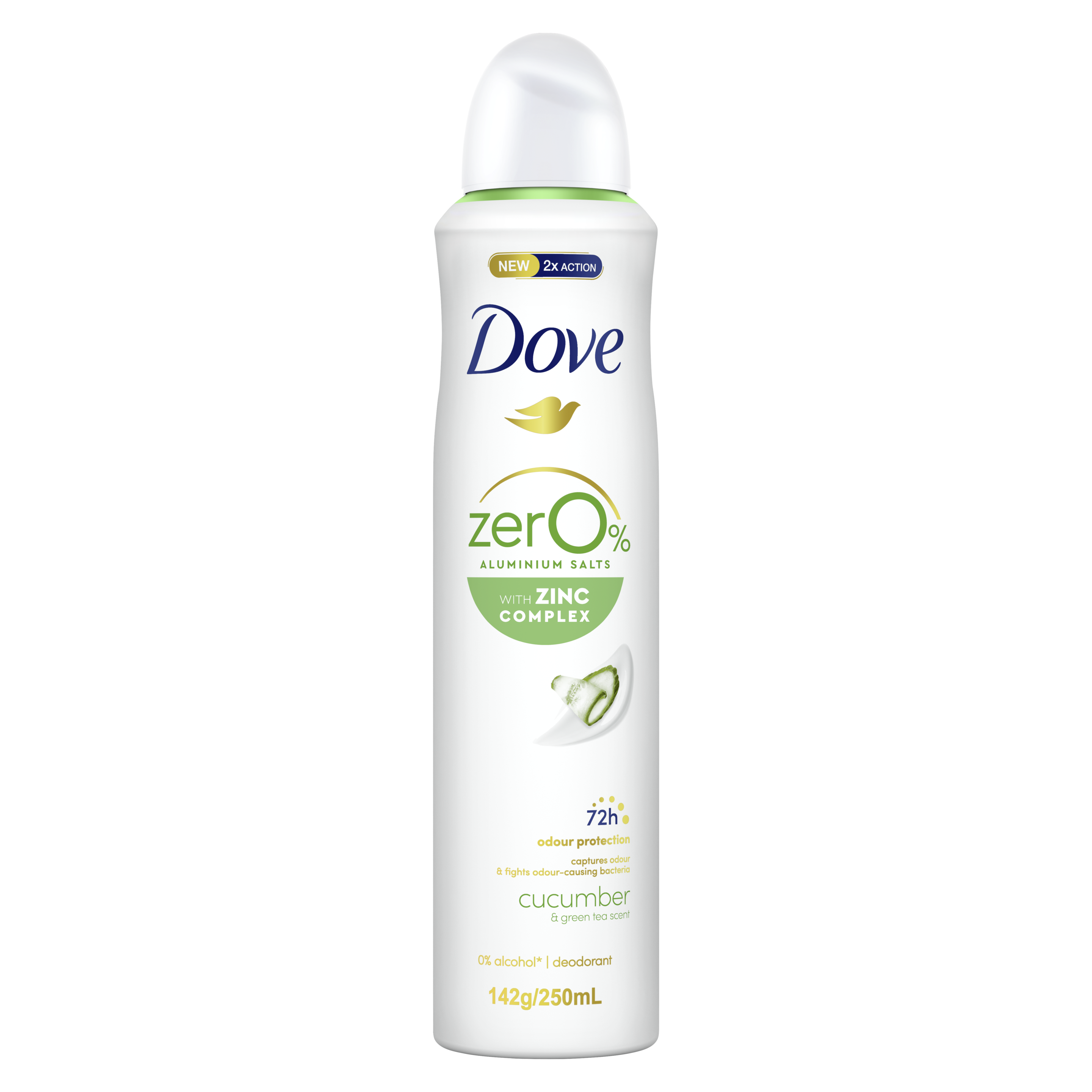 DOVE WOMEN DEODORANT AEROSOL CUCUMBER ZERO % ALUMINUM 250 ML