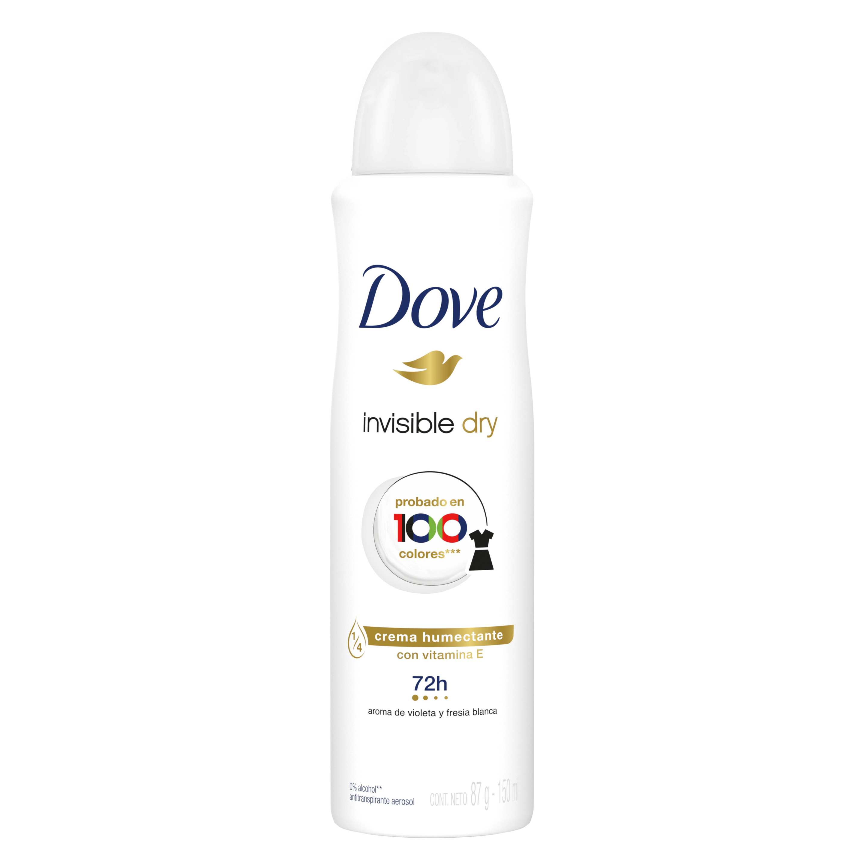 Desodorante Aerosol Dove Invisible 72 h Dry 150 ml packshot