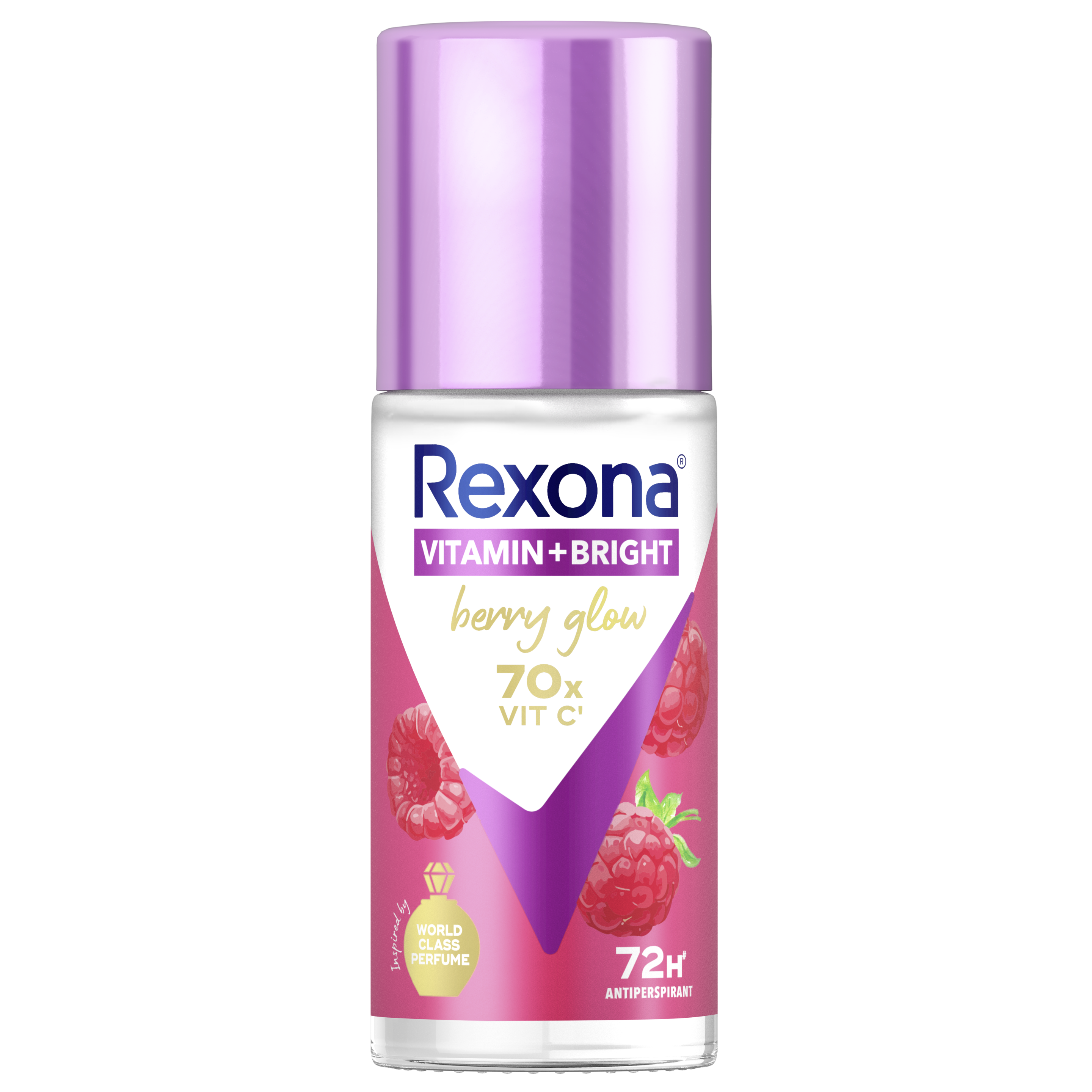 Rexona Roll On Deodorant Berry Glow 45ml packshot