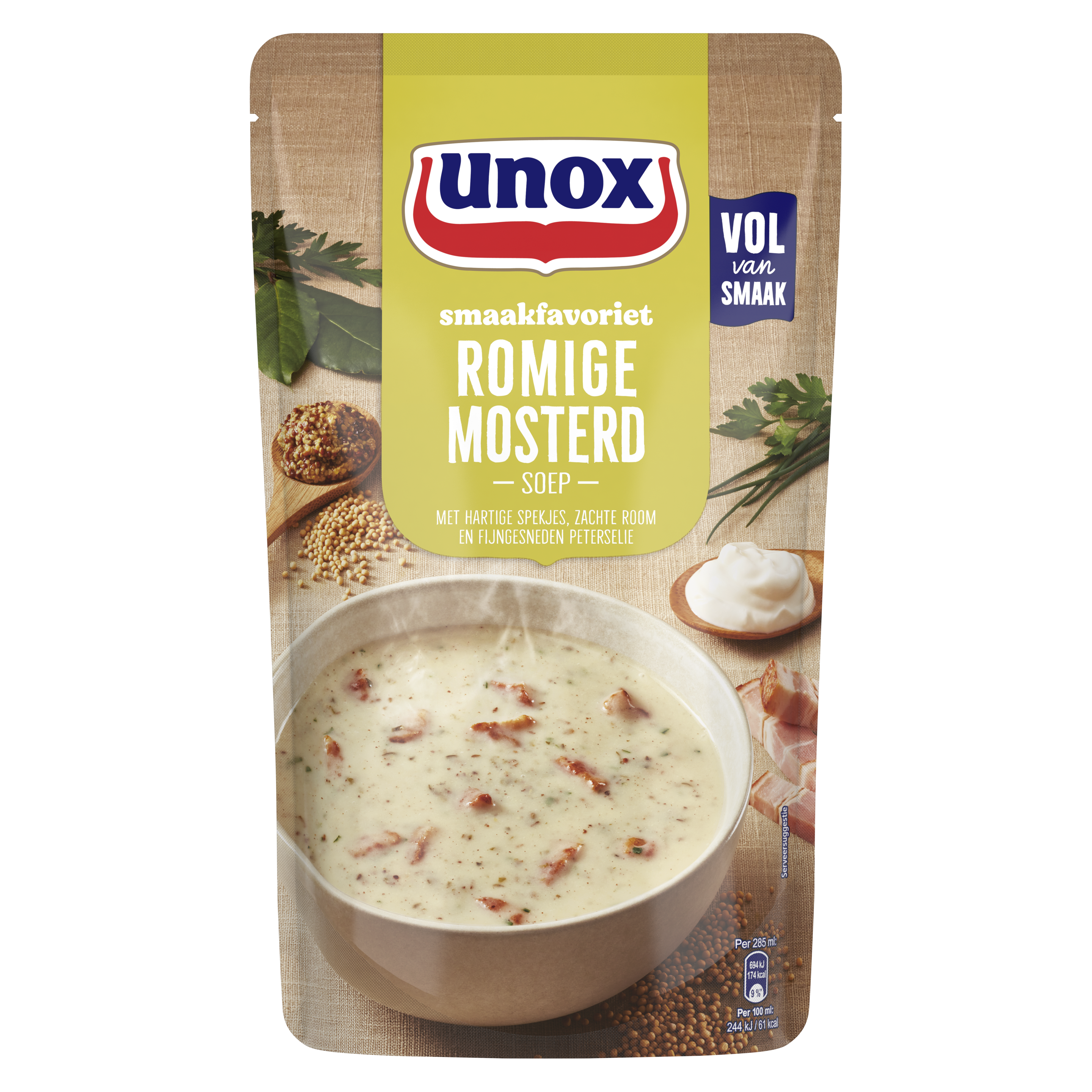 Unox  Soep In Zak Mosterdsoep 570 ml packshot
