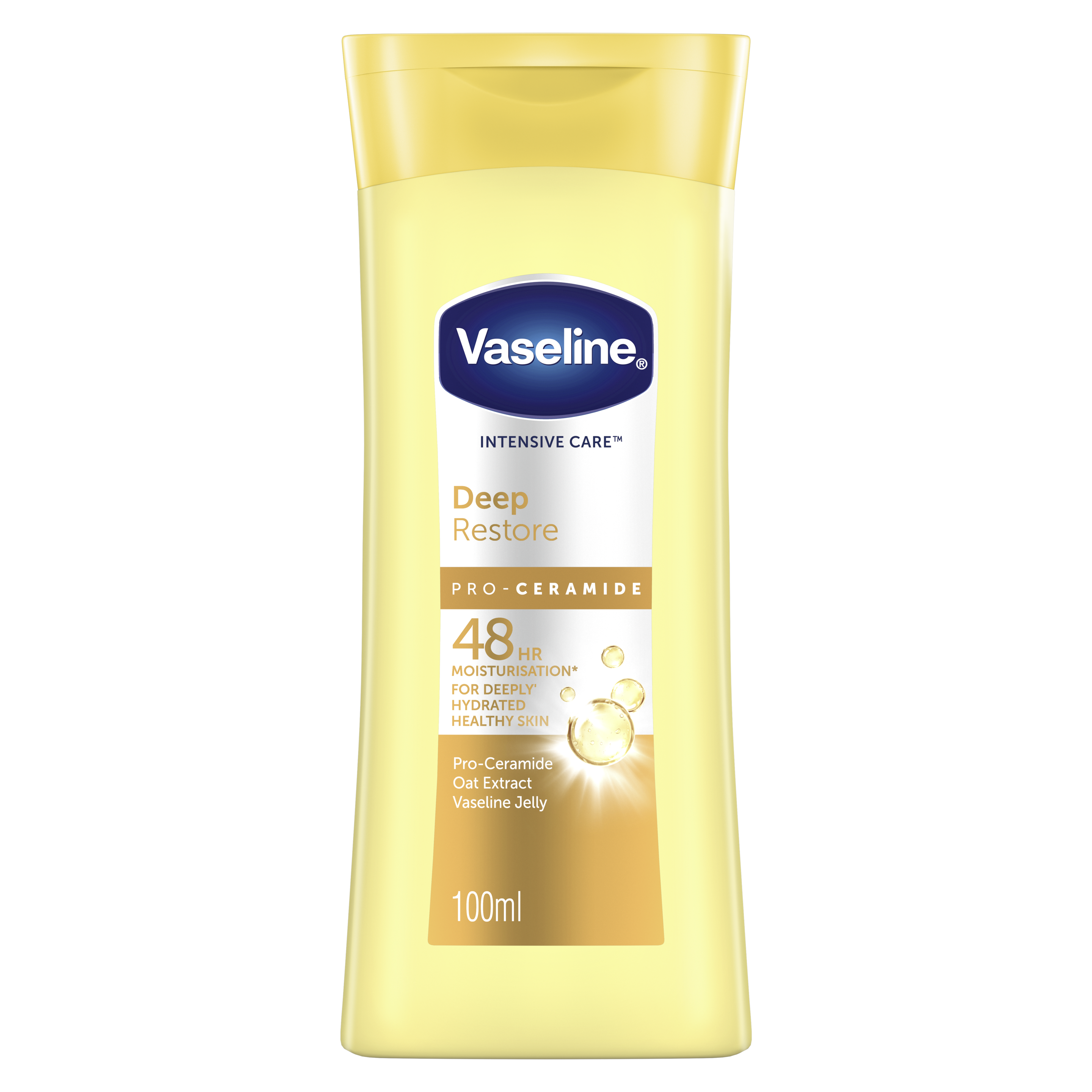 Vaseline Intensive Care Deep Restore 100ml FOP Pack packshot