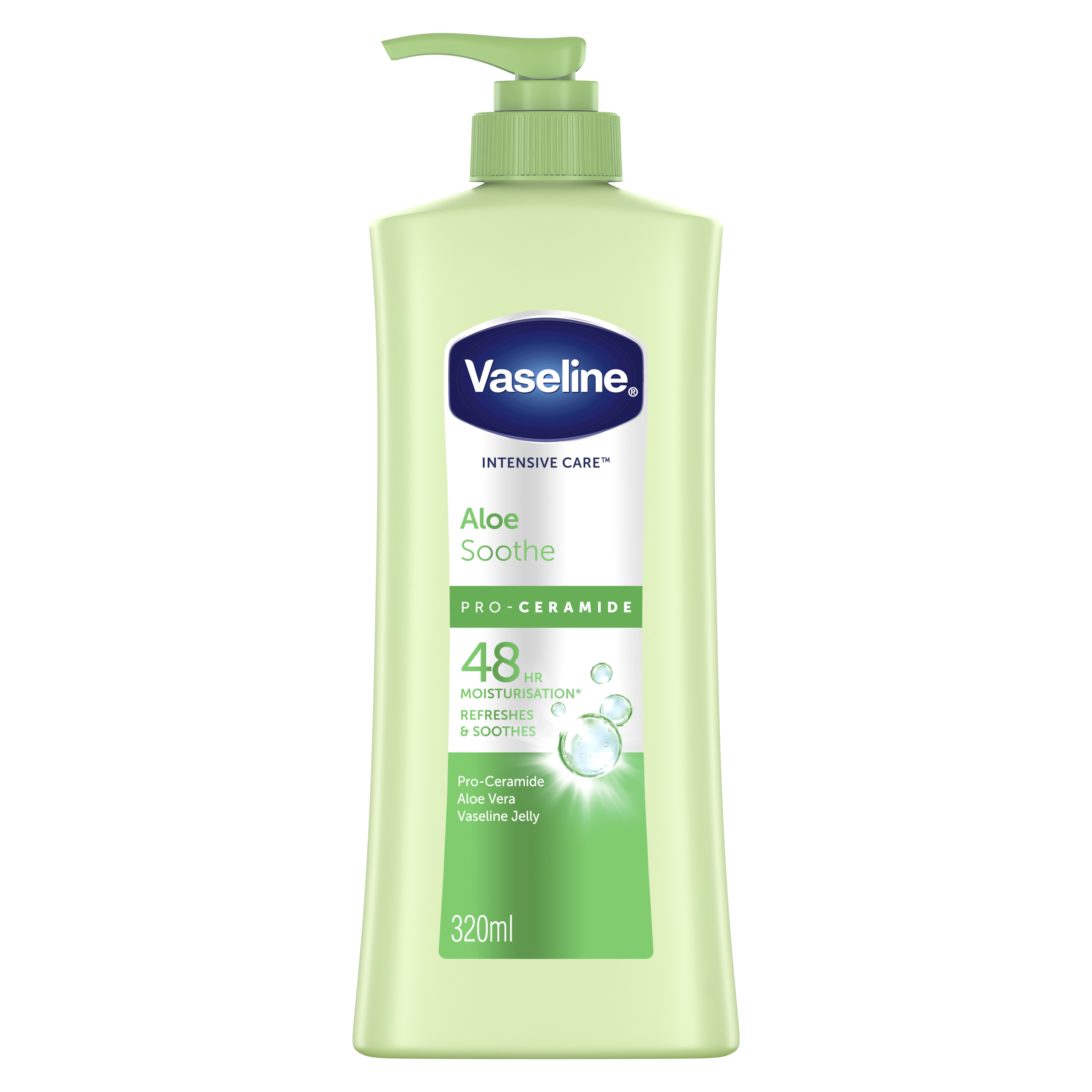 Vaseline Intensive Care Aloe Soothe 320ml FOP Pack