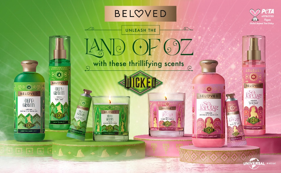 Wicked Glinda vs Elphaba BELOVED beauty products 