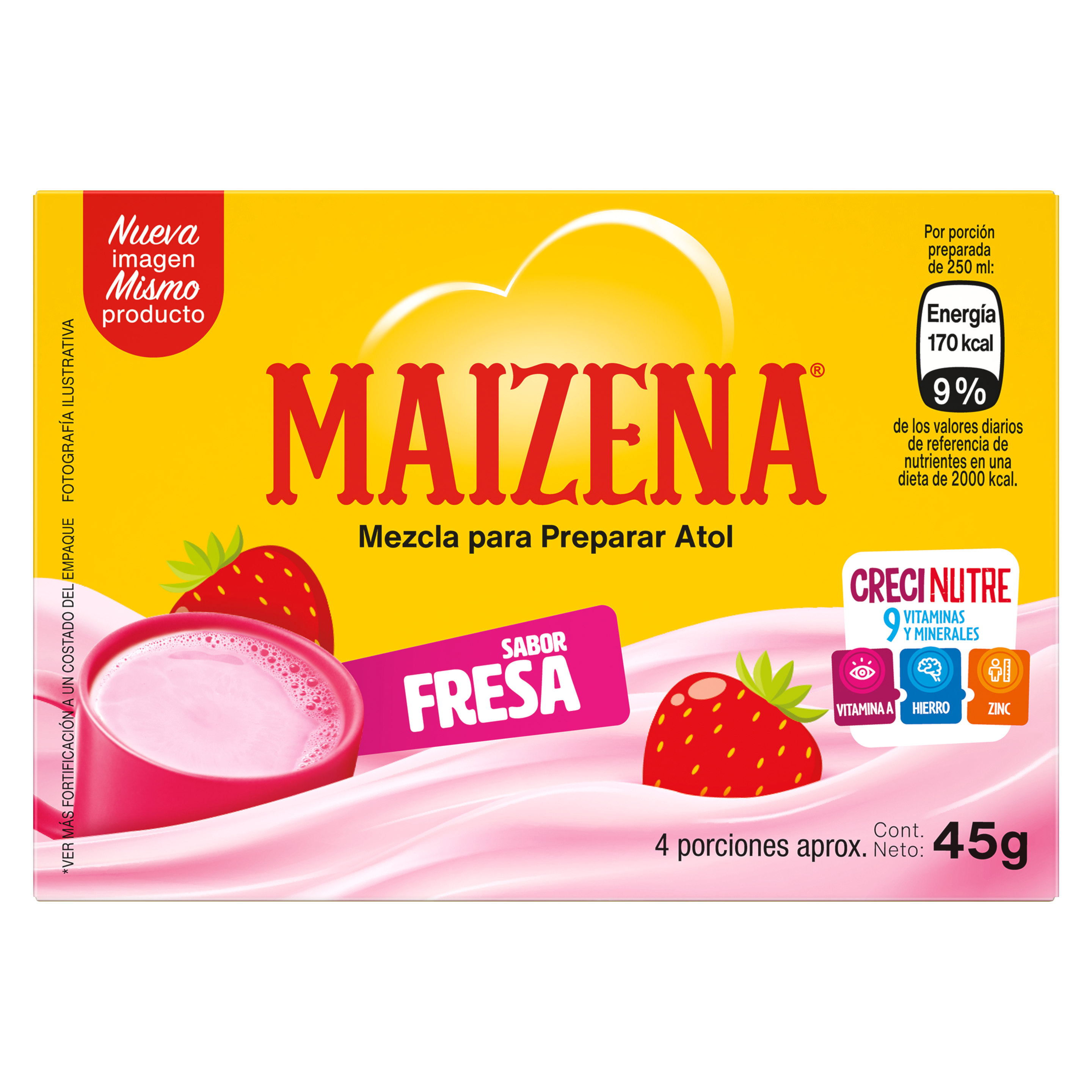 Atol sabor Fresa s/azúcar MAIZENA packshot