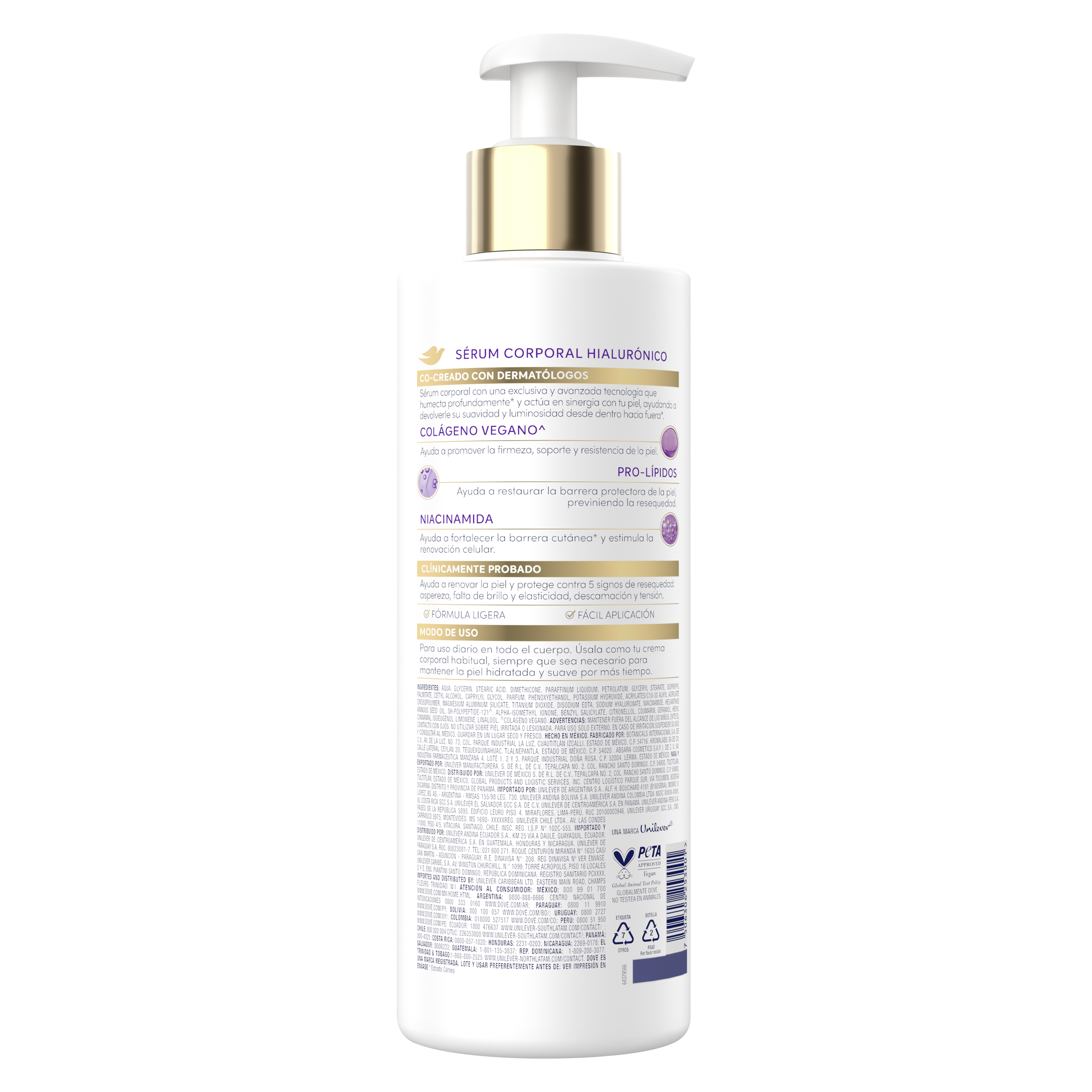 Sérum Corporal Dove Hialurónico 1L