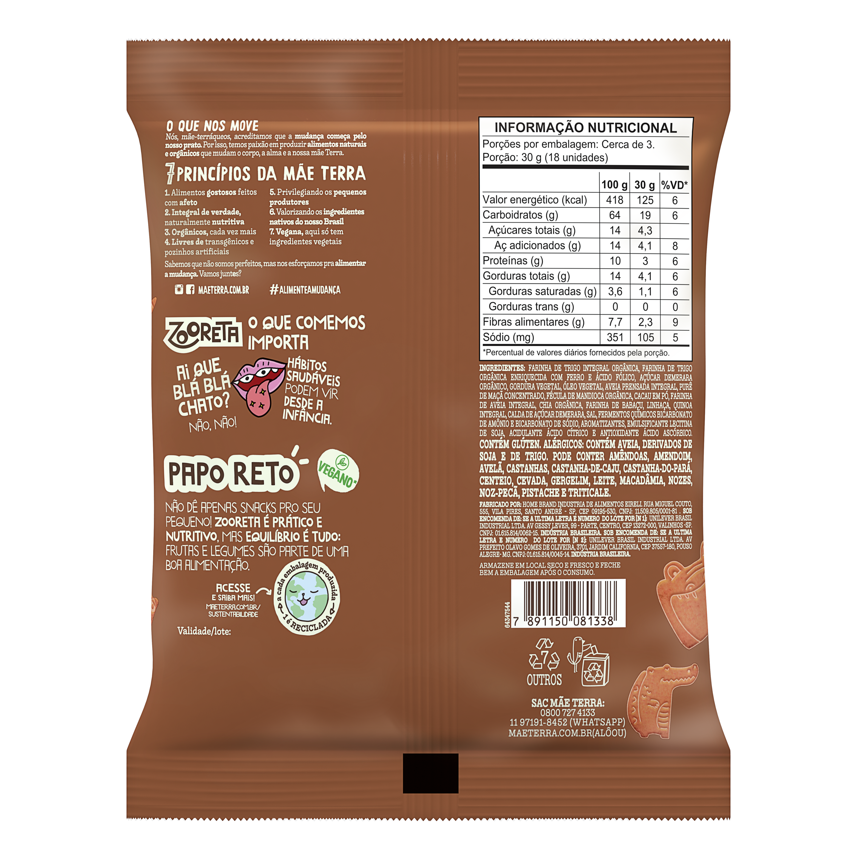 Zooreta Biscoito Cacau Orgânico