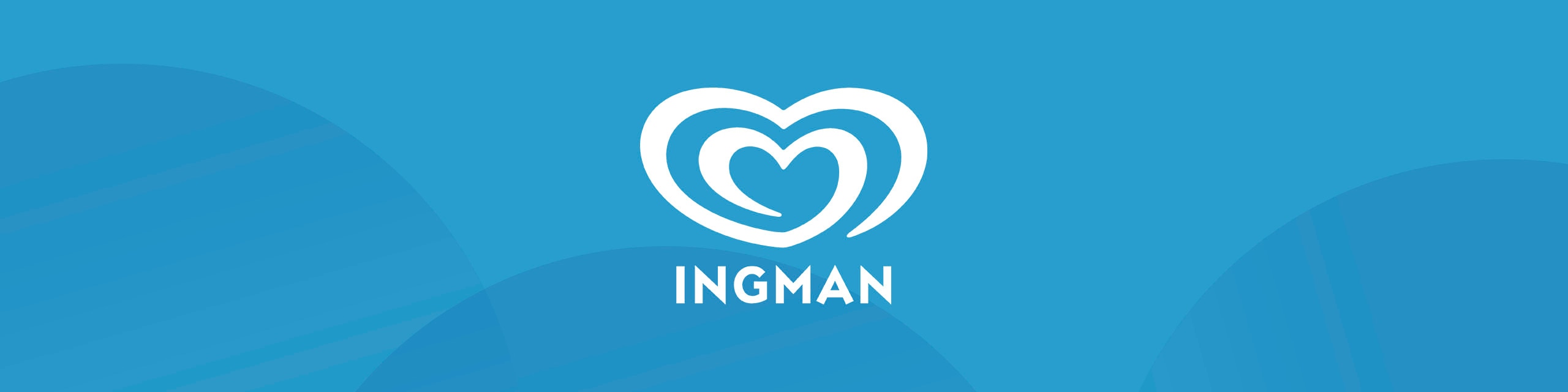 Ingman logo on blue background