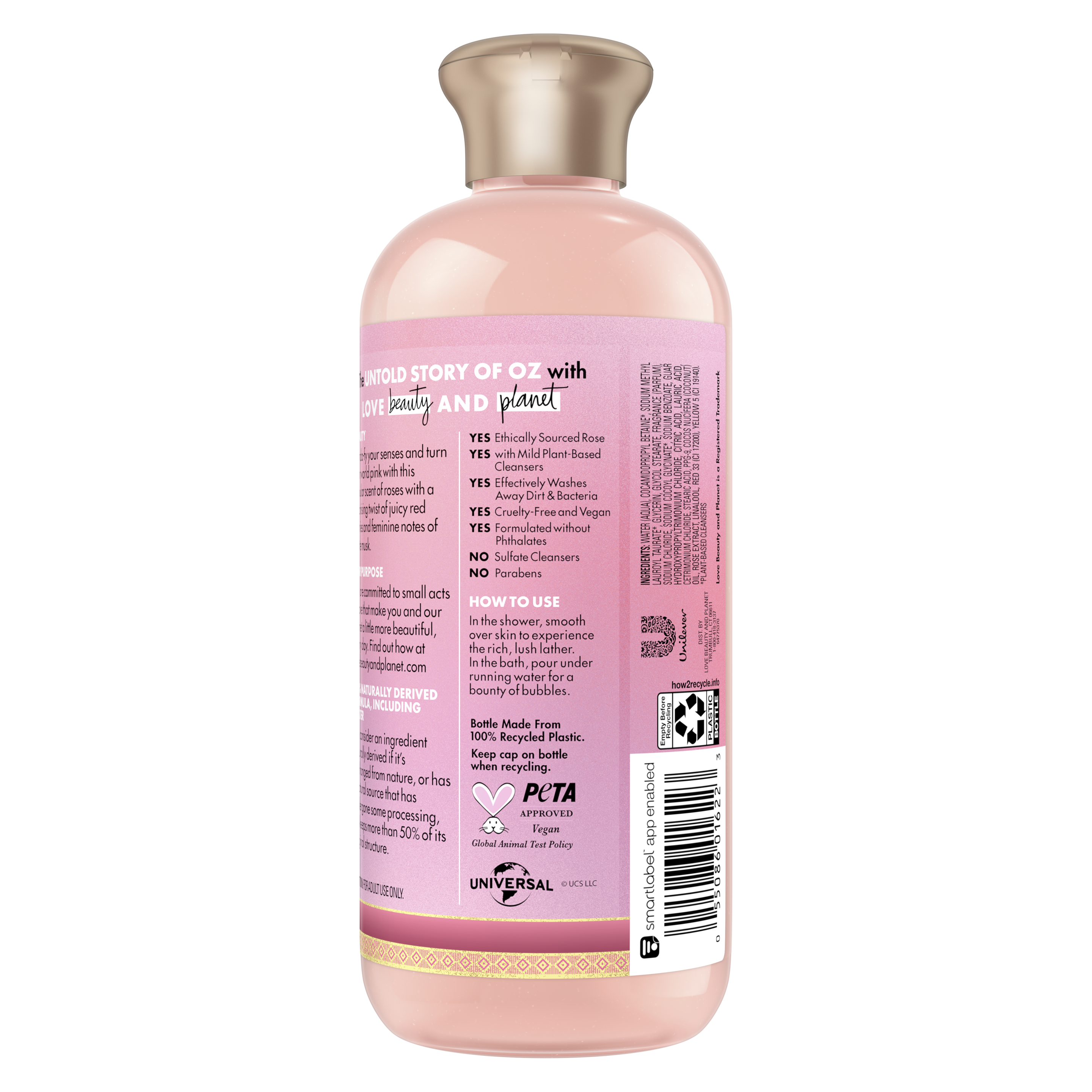 Back of shower & bath gel Beloved So Popular Shower & Bath Gel