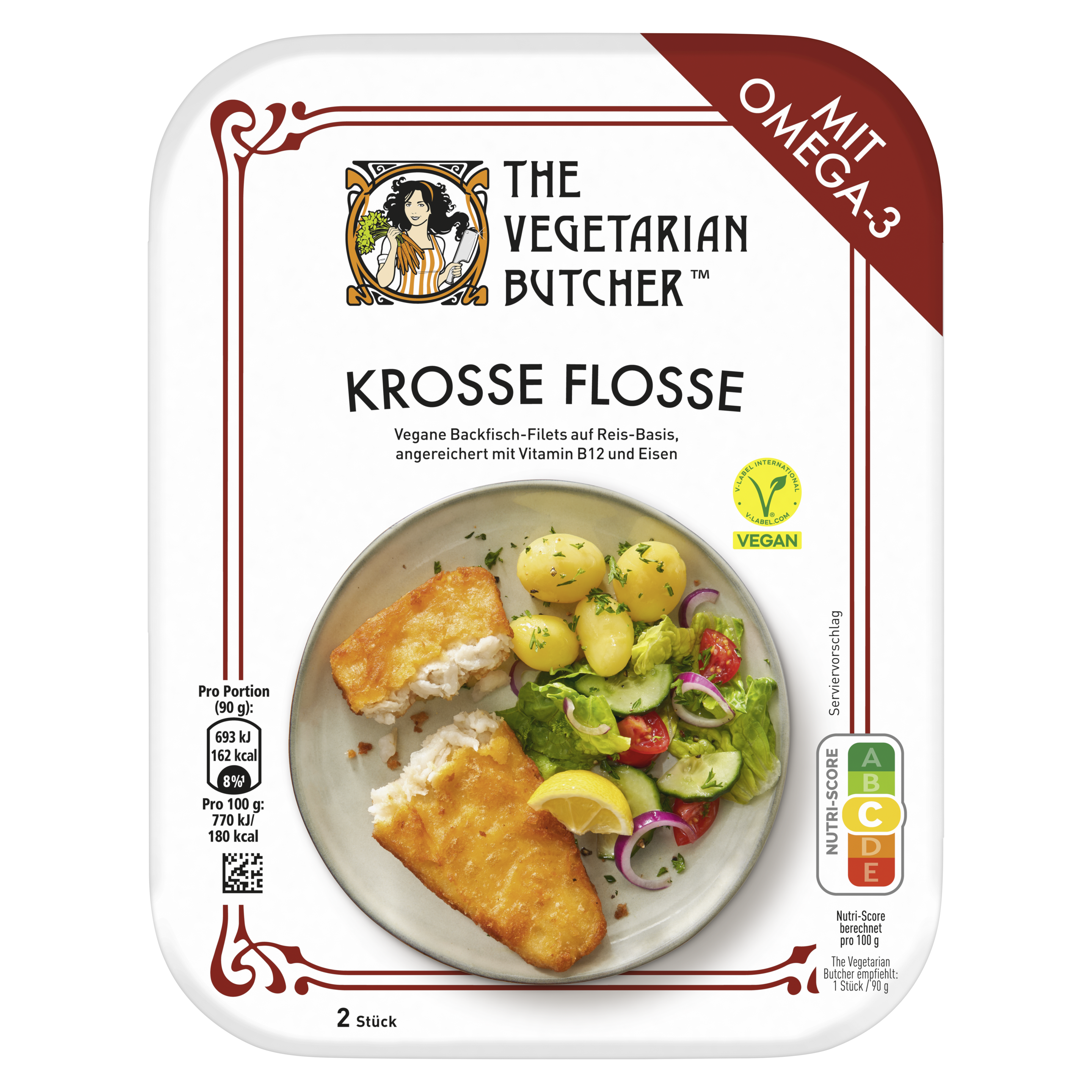 The Vegetarian Butcher Veganes Krosse Flosse Fisch-Filet auf Reis- und Weizenbasis