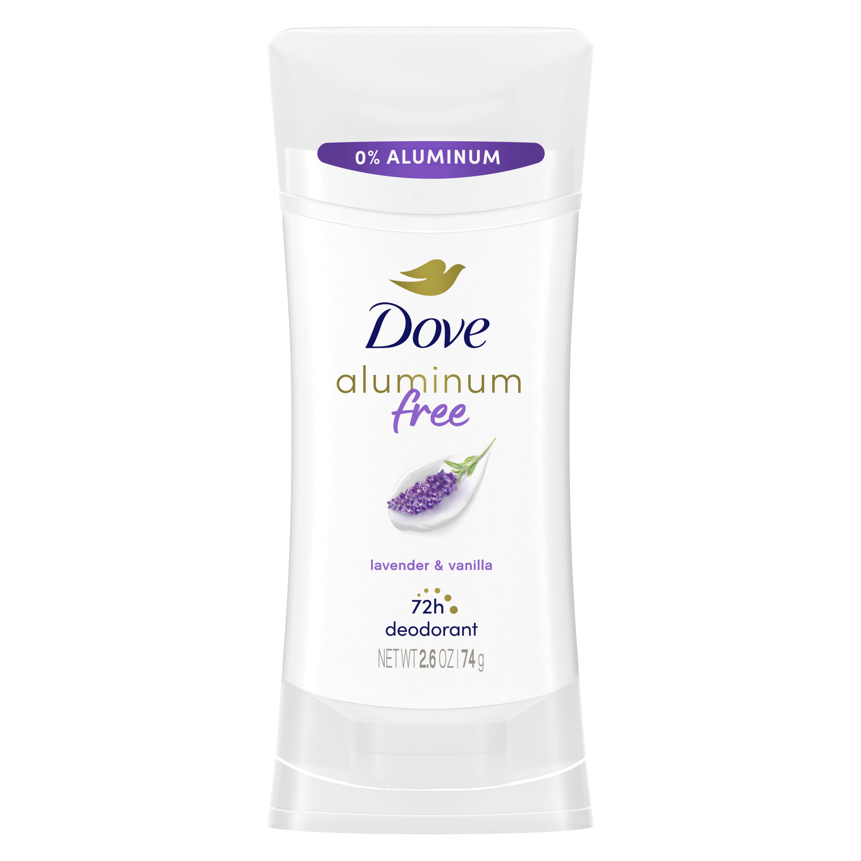Dove 0% Aluminum Deodorant Stick Lavender & Vanilla 2.6oz