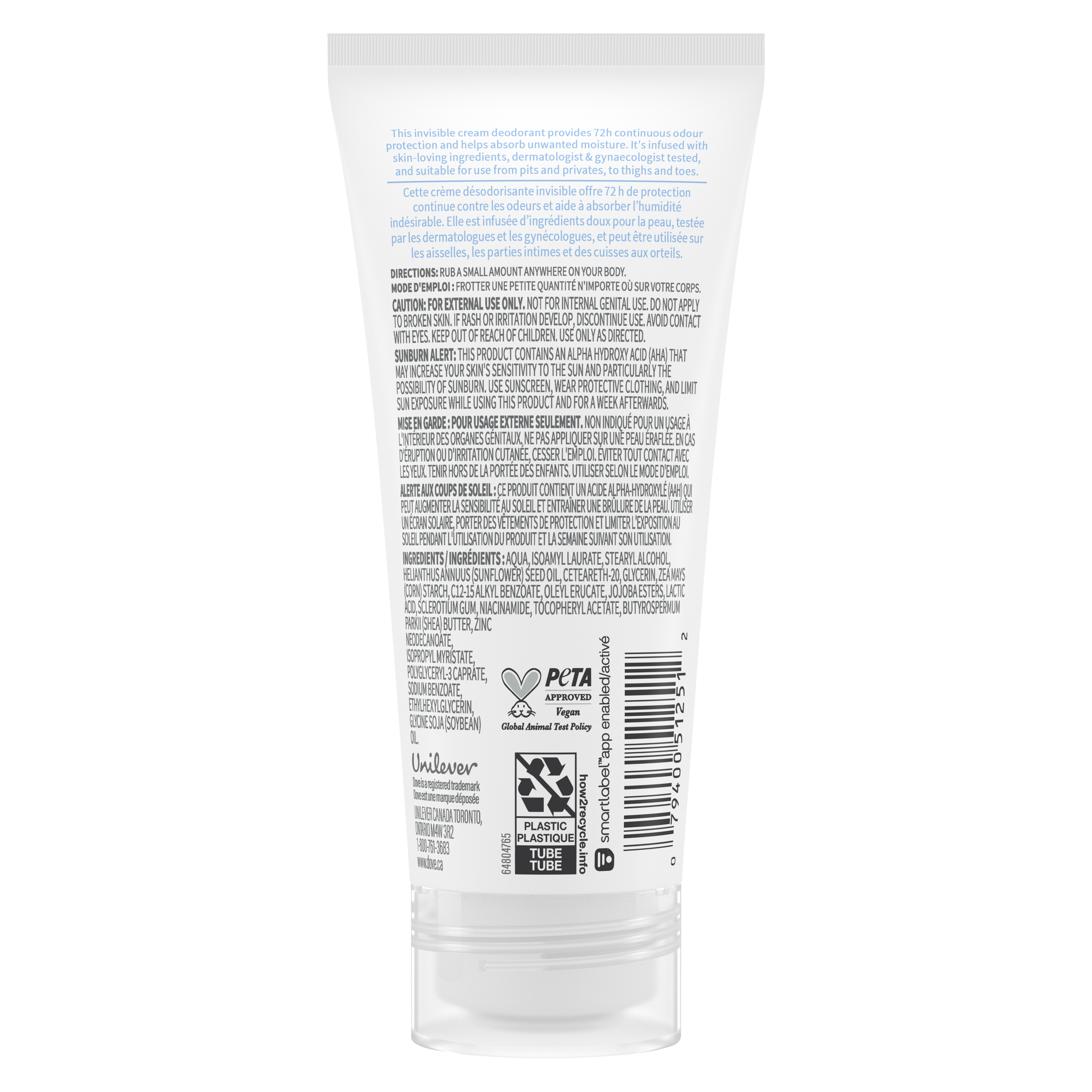 Whole Body Deodorant pH Balancing Deodorant Cream Unscented Hypoallergenic