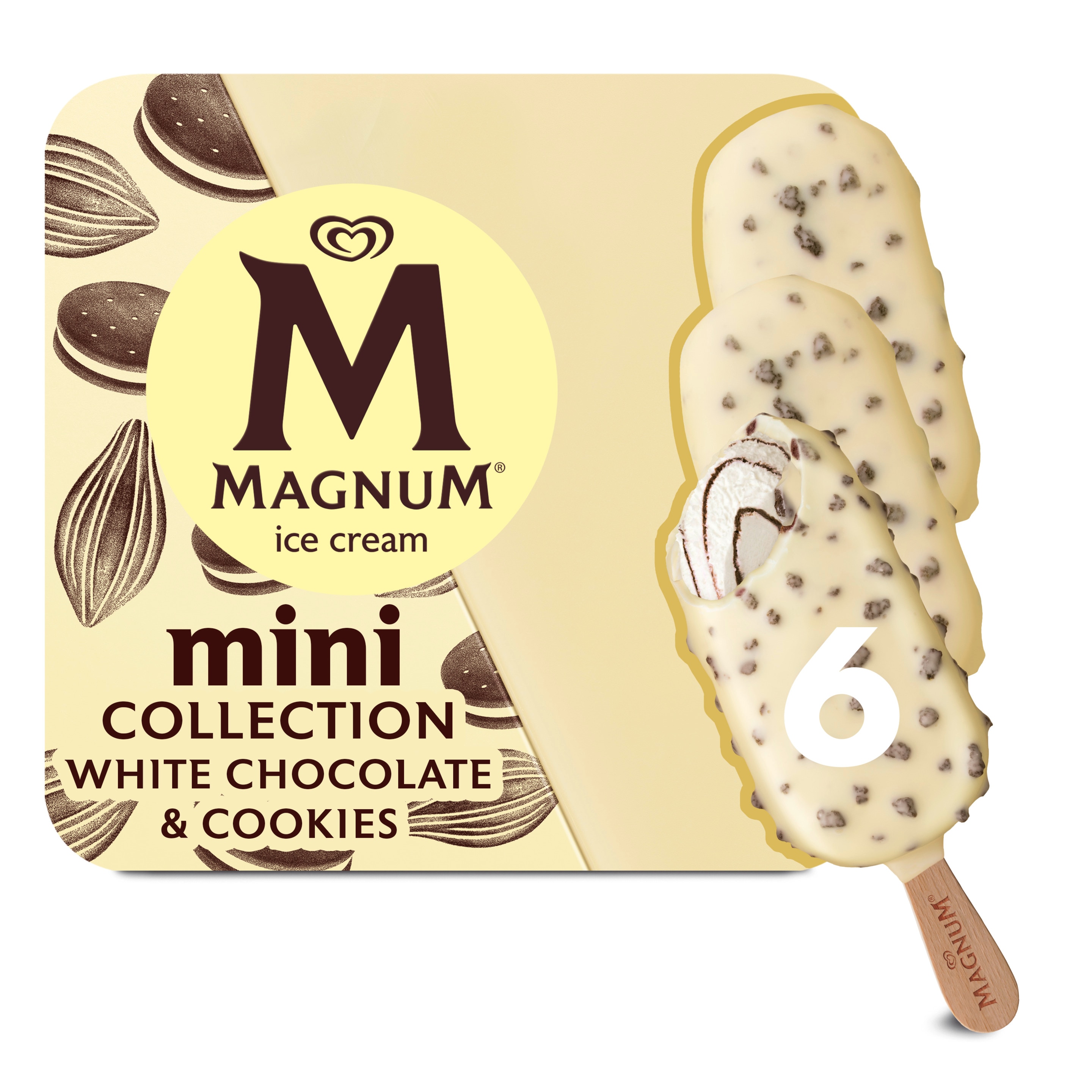 Magnum Mini White Chocolate & Cookies Ice Cream Bar packshot