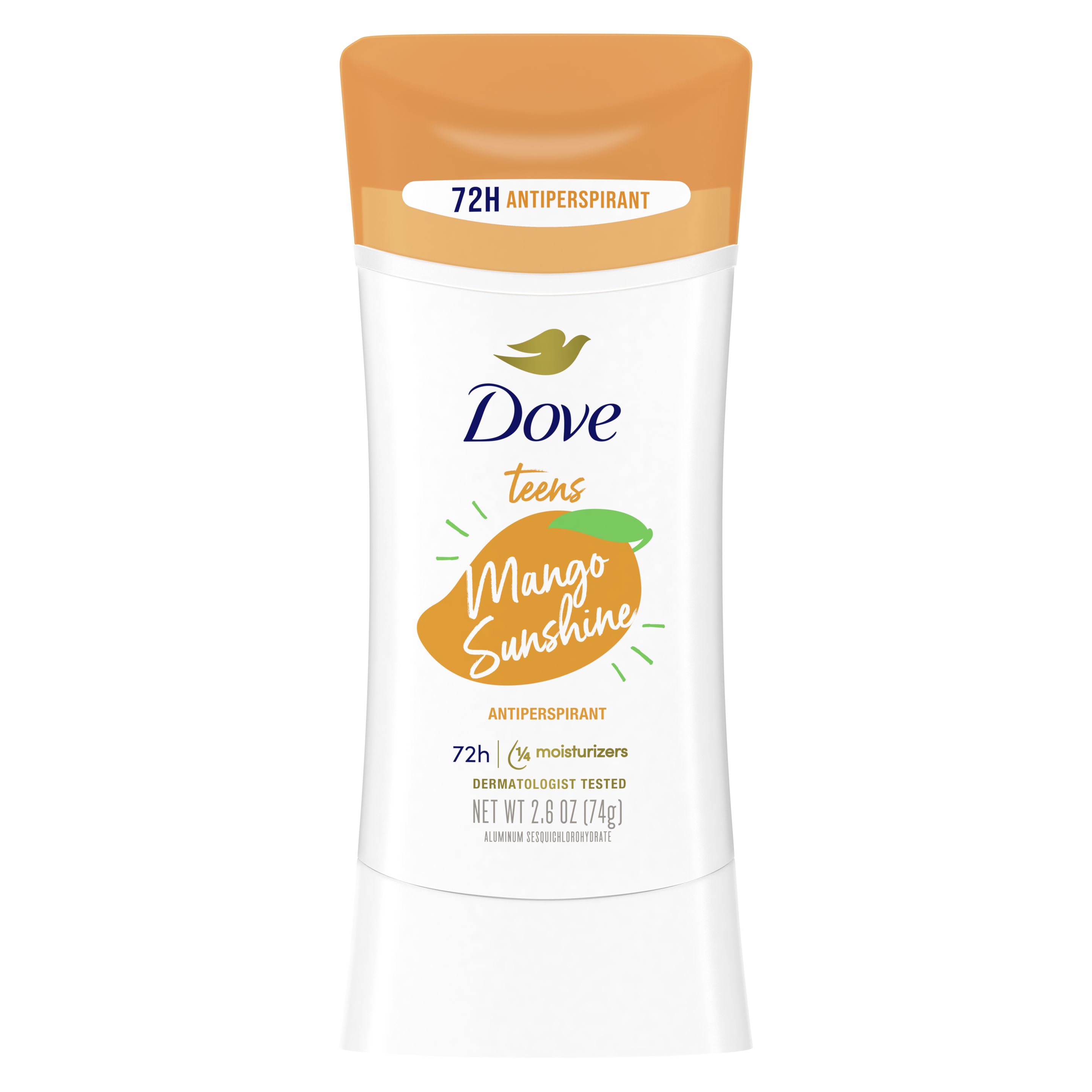 Dove Teens Antiperspirant Deodorant Stick Mango Sunshine