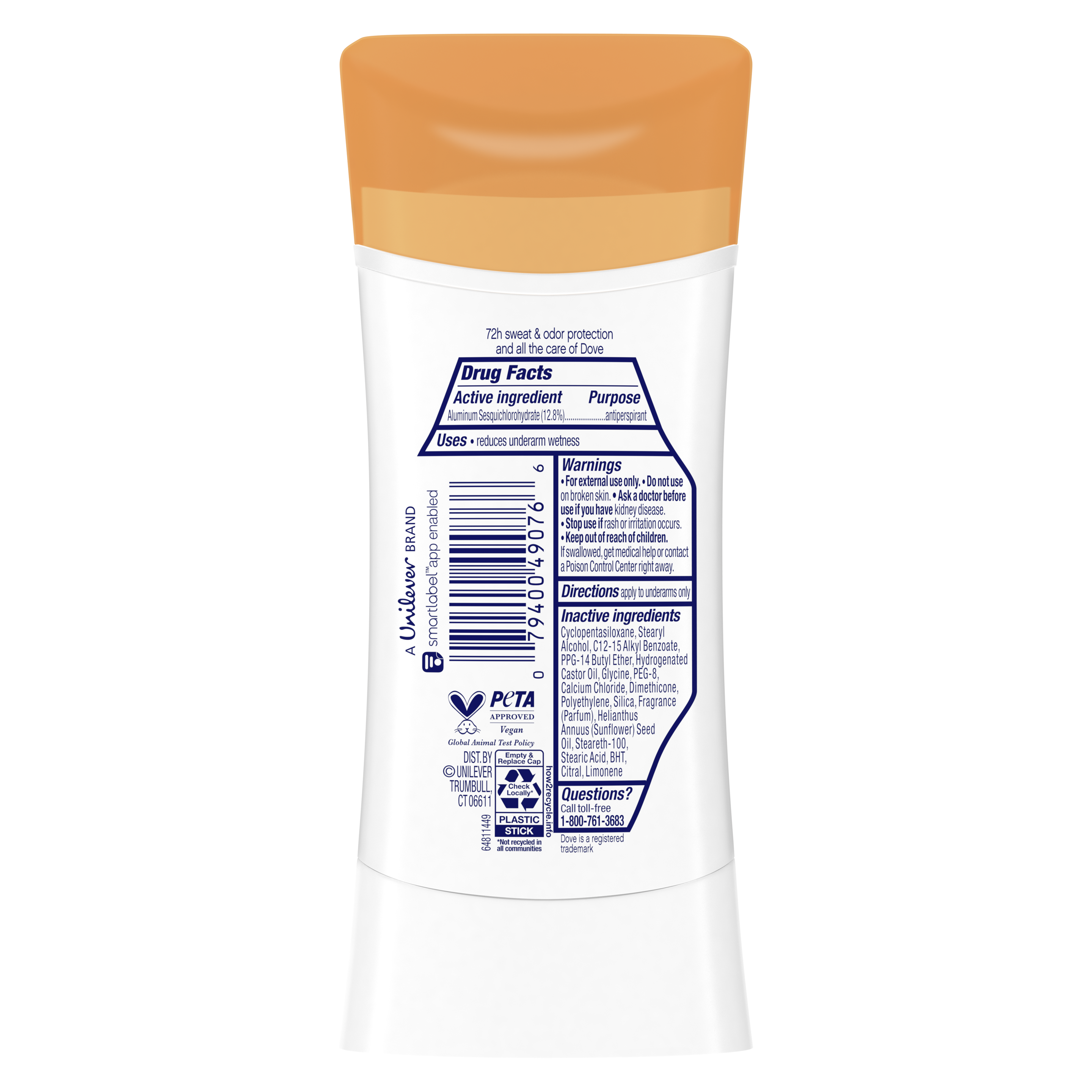 Dove Teens Antiperspirant Deodorant Stick Mango Sunshine