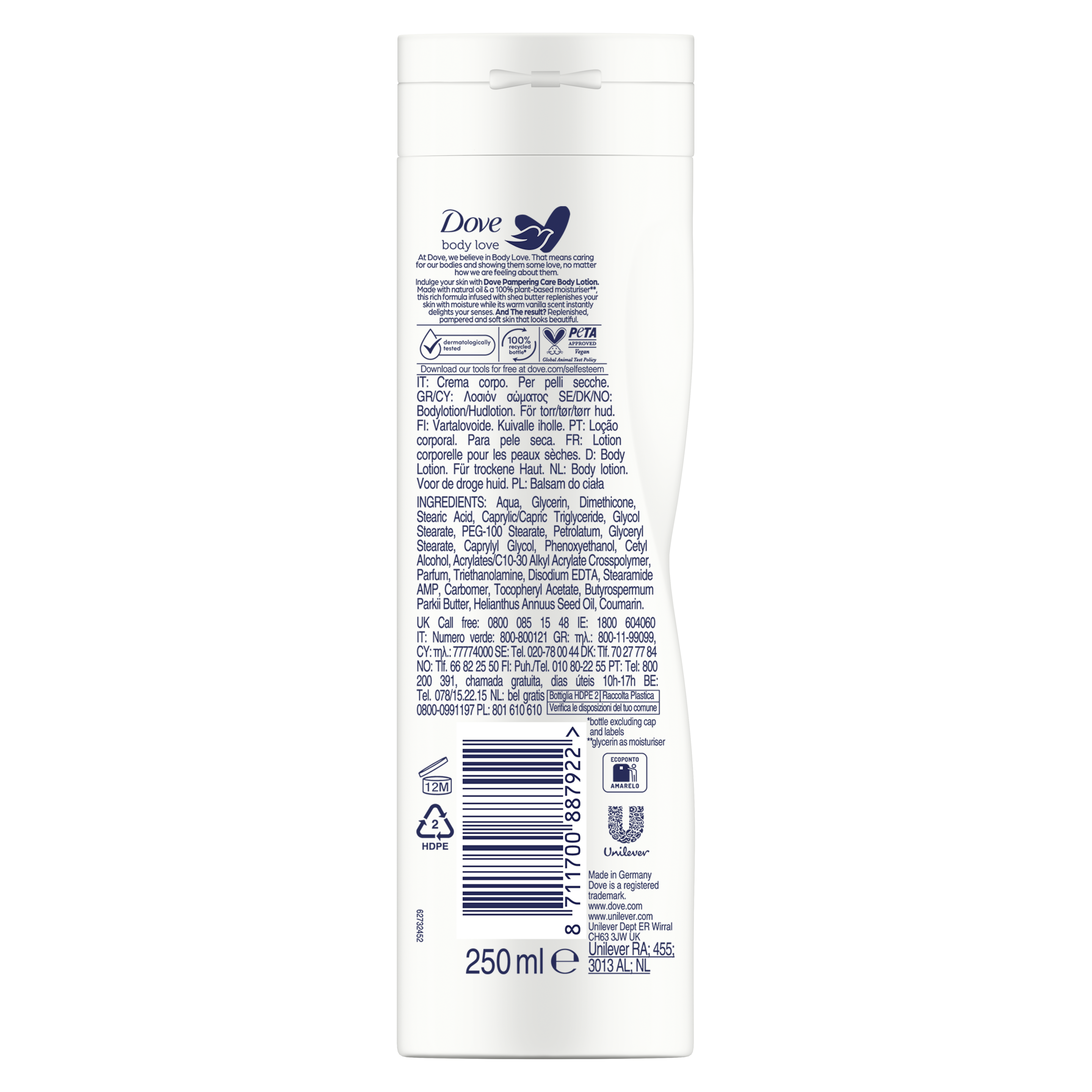 Лосьйон для тіла Dove Обійми ніжності Масло ши та Пряна ваніль