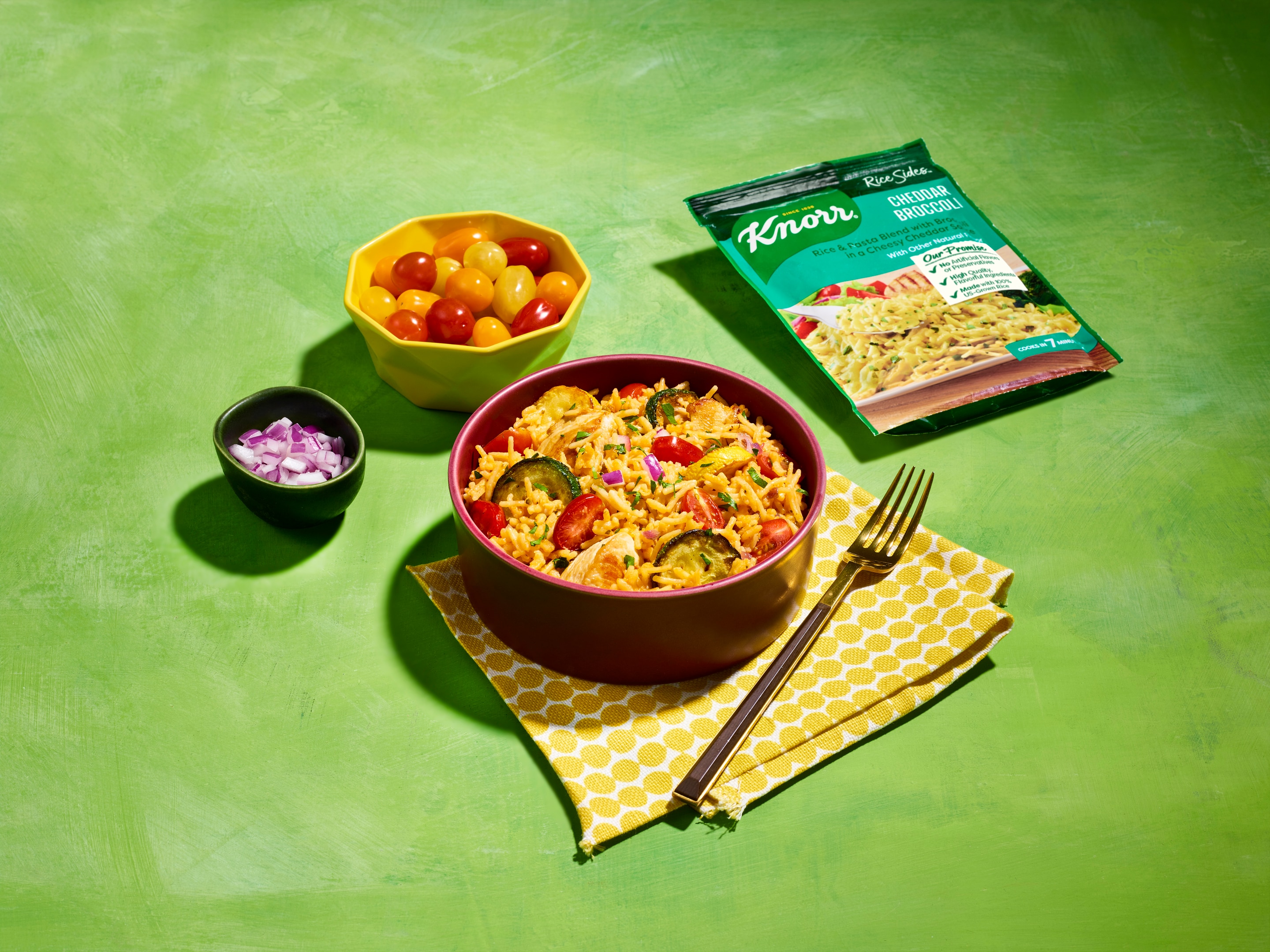 Chicken Cheddar Broccoli Bowl