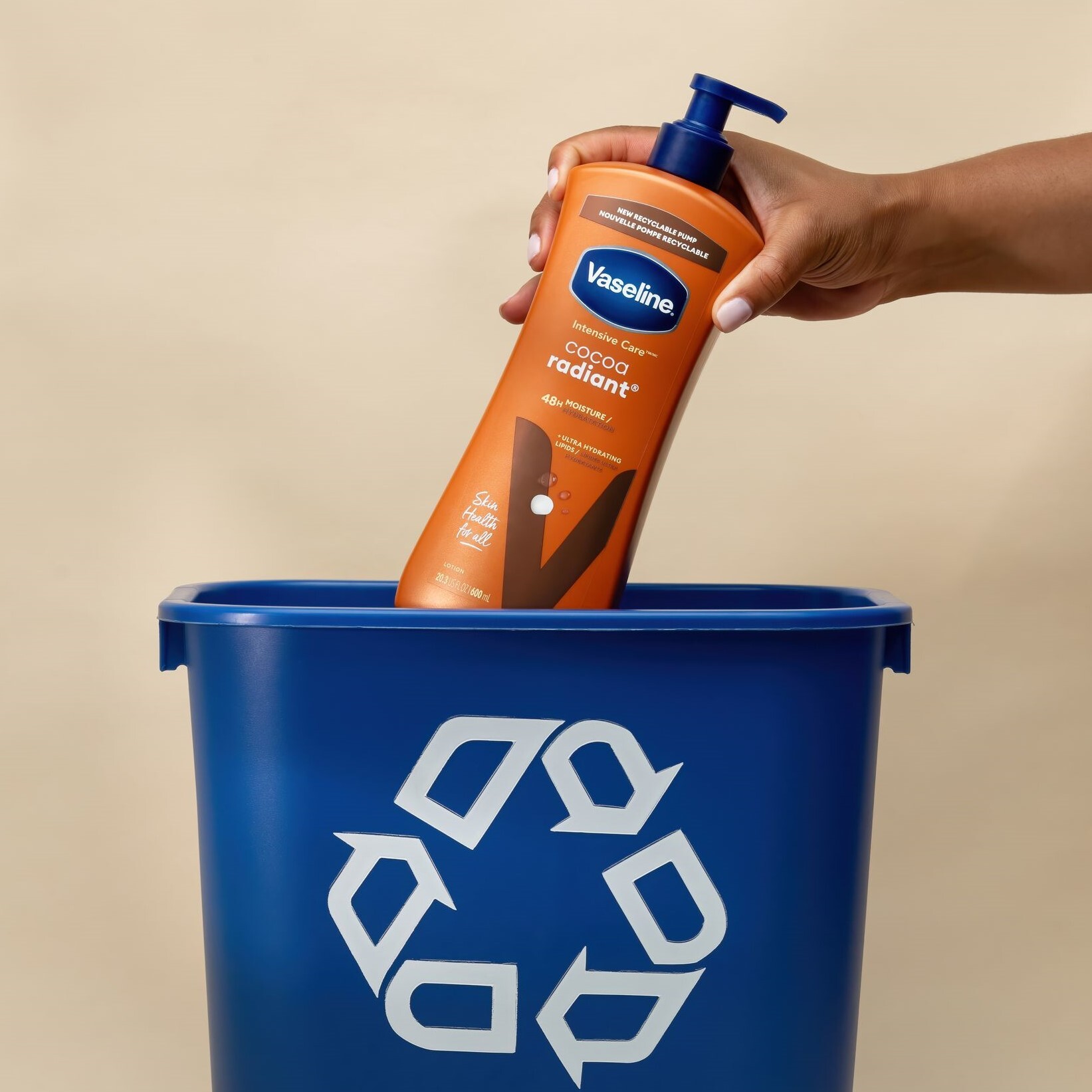 Recycle the empty bottle with pump attached