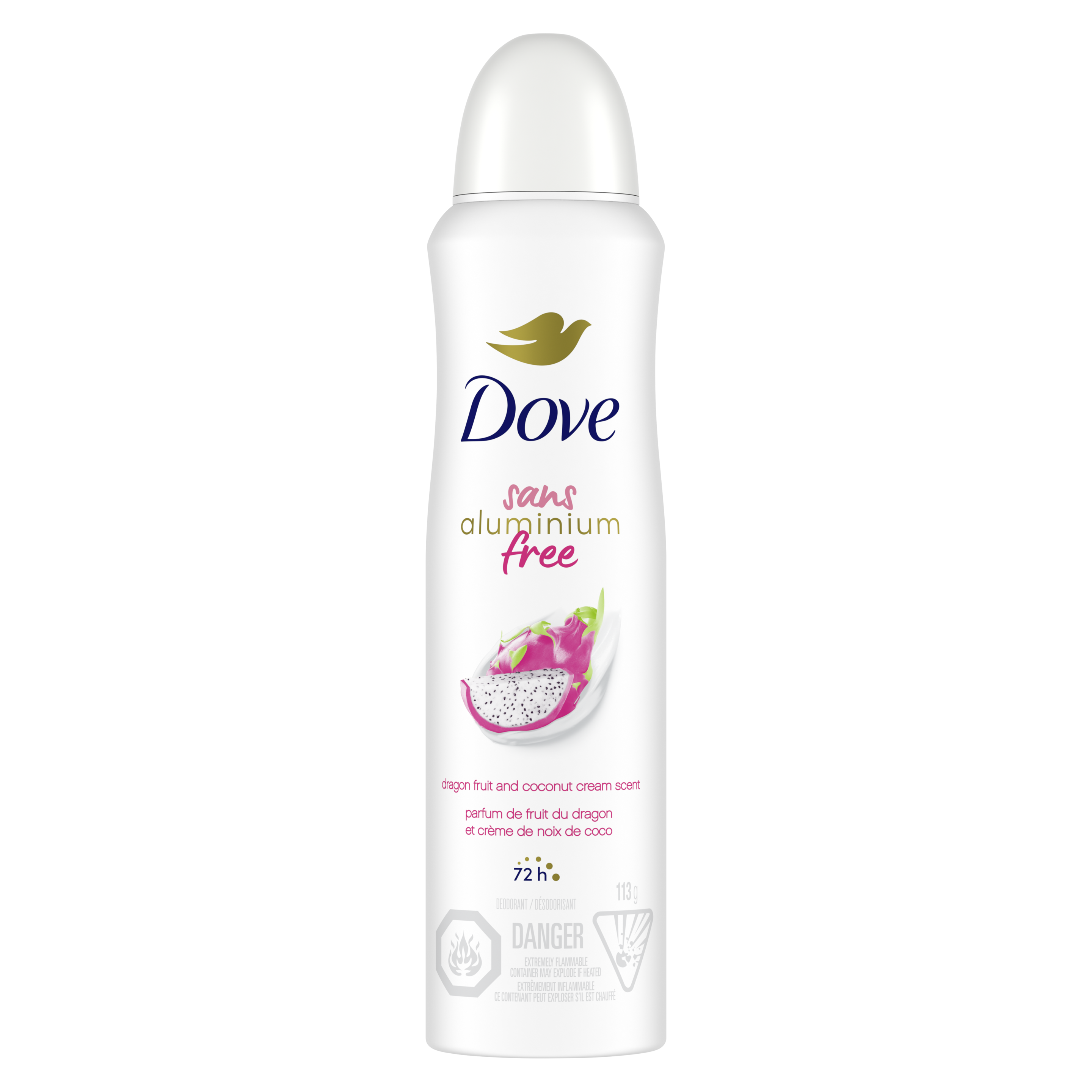 Aluminium Free Deodorant Dry Spray Dragon Fruit & Coconut Cream Scent 113g