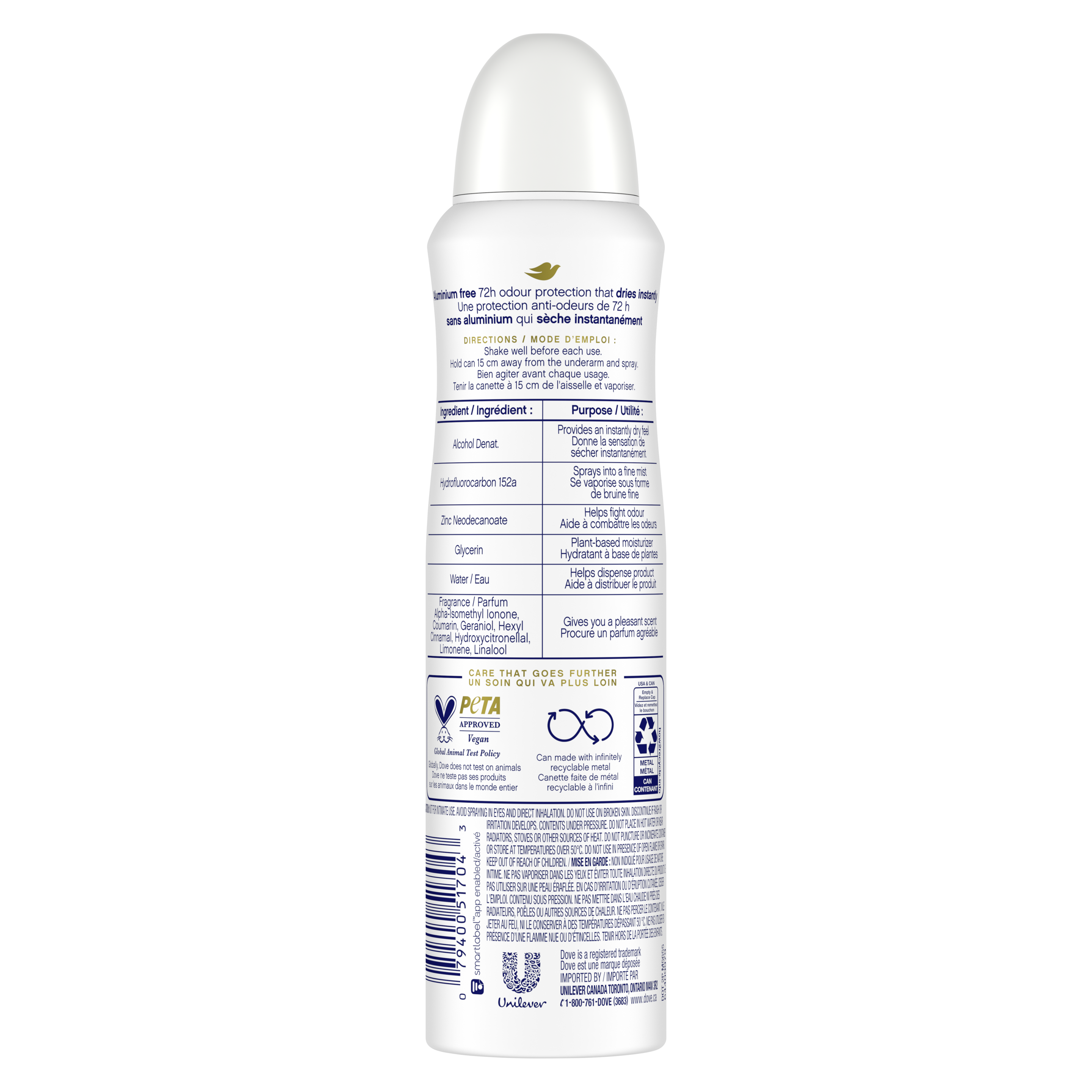 Aluminium Free Deodorant Dry Spray Dragon Fruit & Coconut Cream Scent