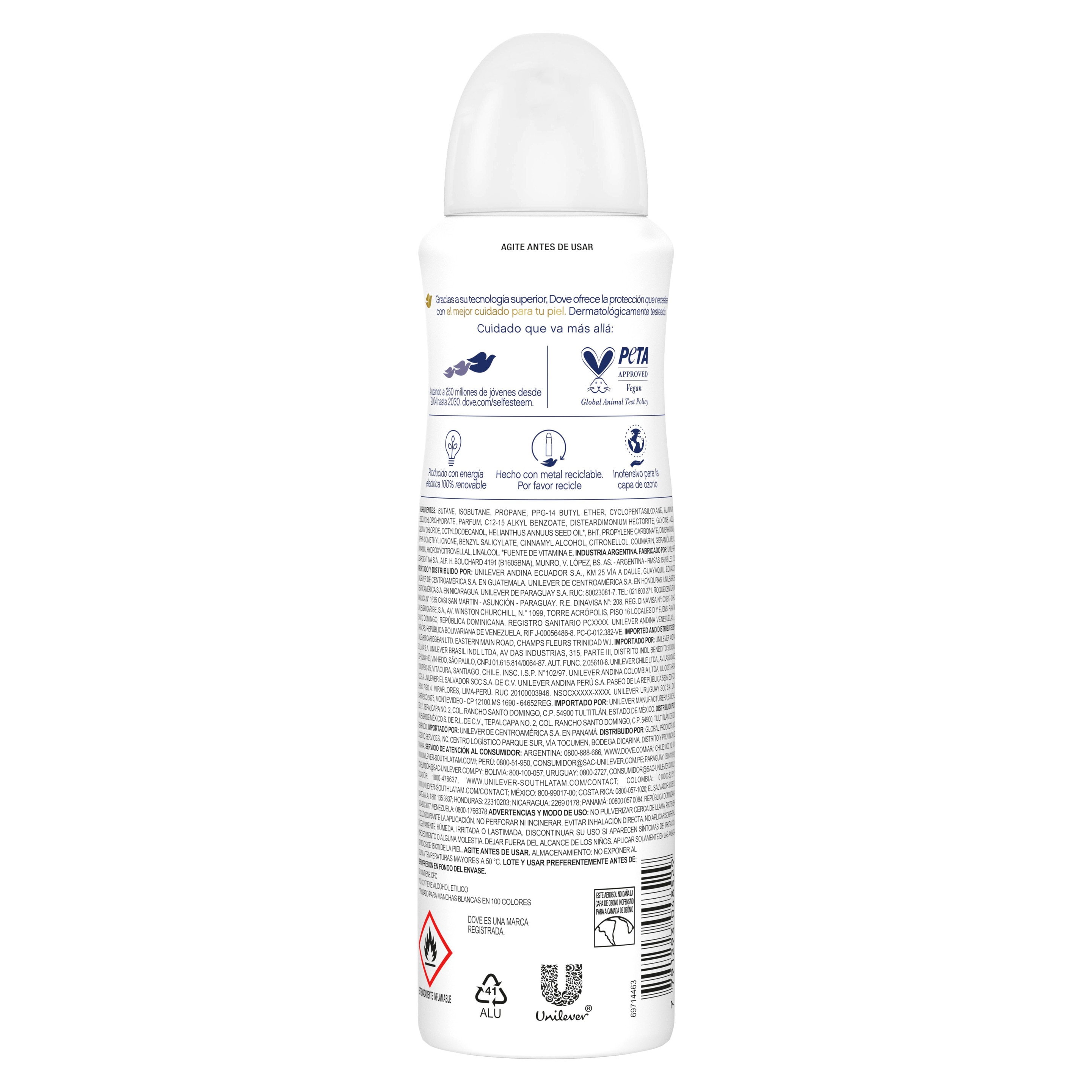 Antitranspirante en Aerosol Invisible Dry