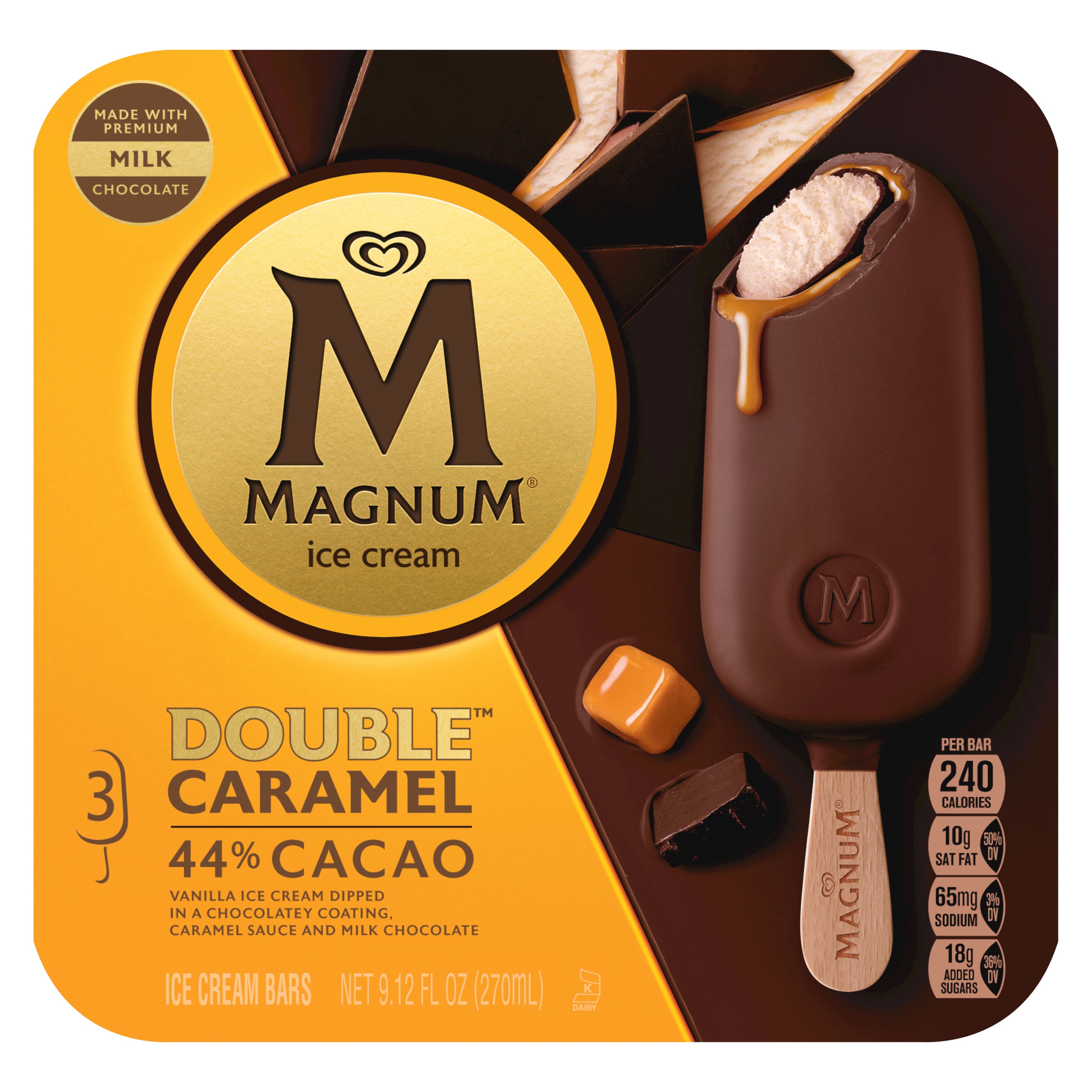 Double Caramel Ice Cream Bar