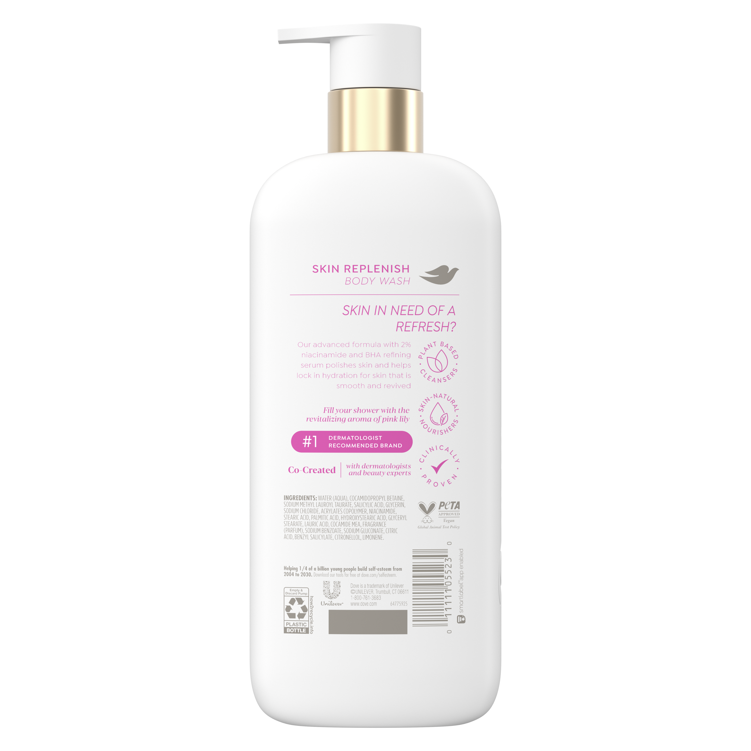 Skin Replenish Serum Body Wash with smoothing BHA