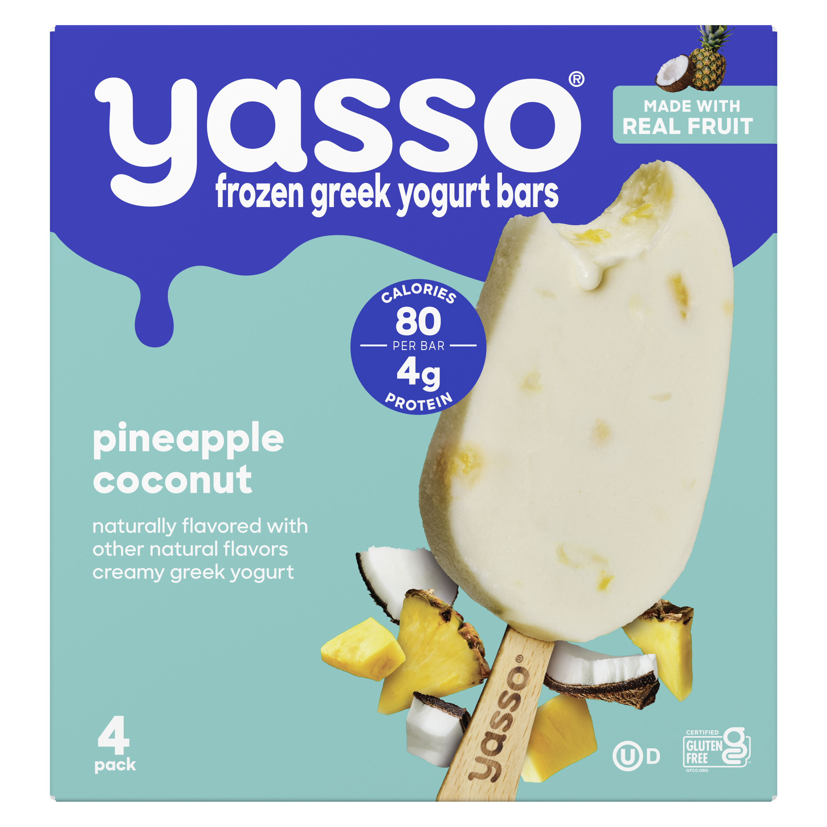 Yasso Bars Pineapple Coconut Hero