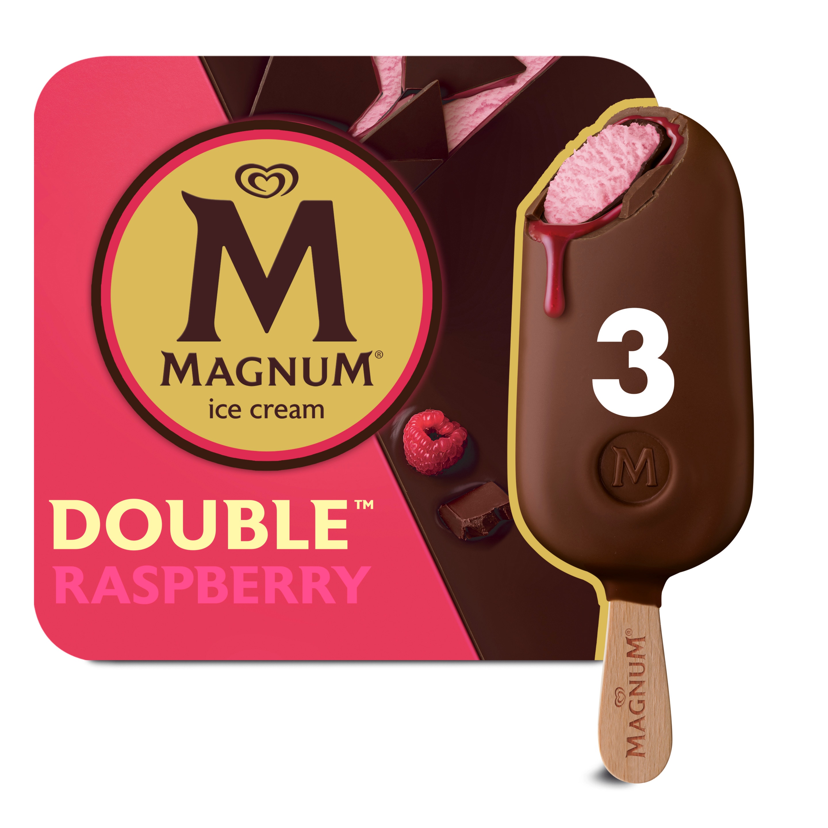 Double Raspberry Ice Cream Bar