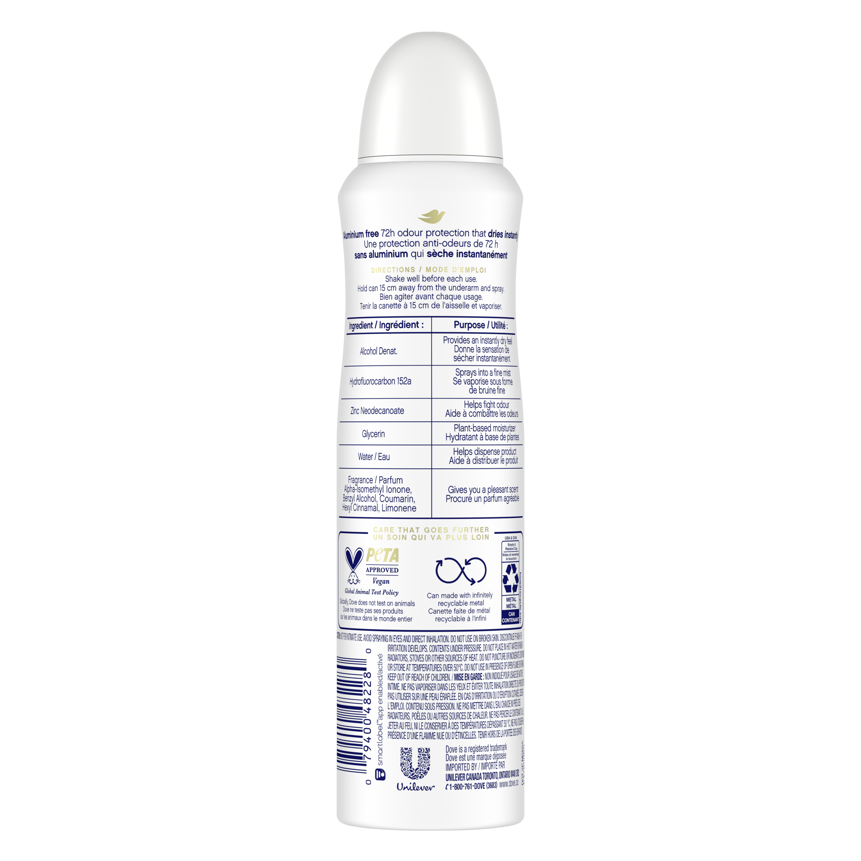 Aluminium Free Deodorant Dry Spray Cucumber & Green Tea Scent