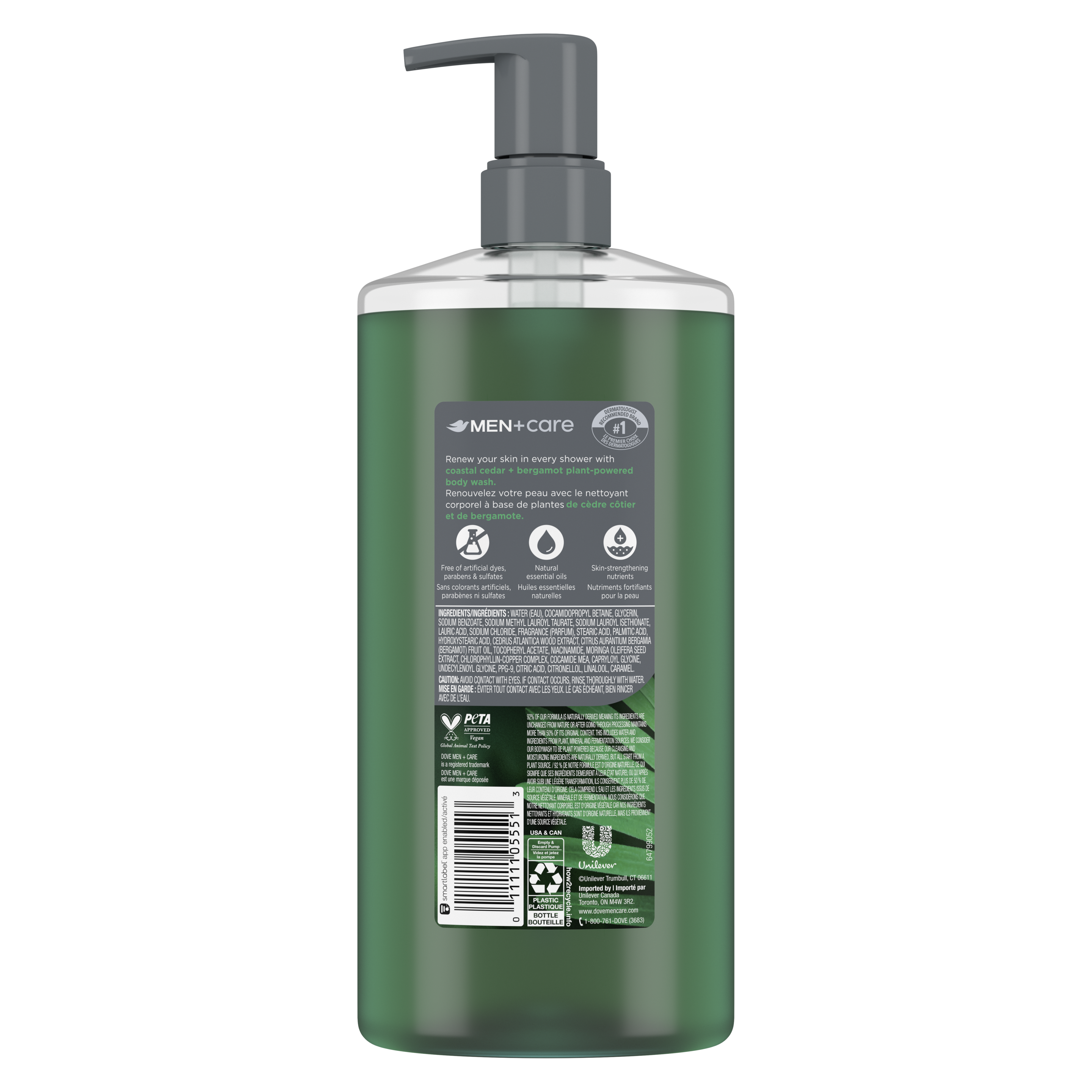 Men+Care Coastal Cedar + Bergamot Body Wash