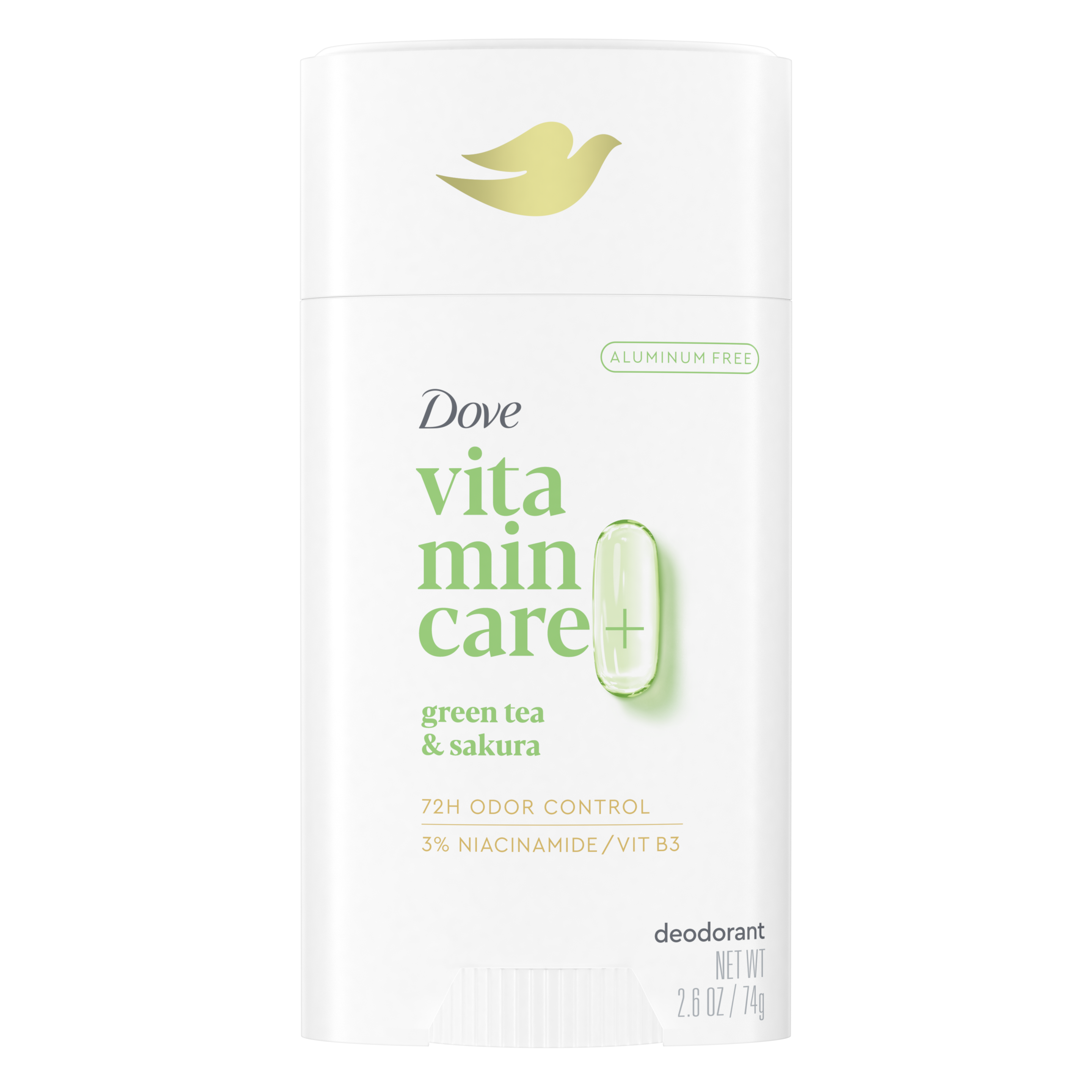 Dove VitaminCare+ Deodorant Stick Green Tea & Sakura 2.6 oz