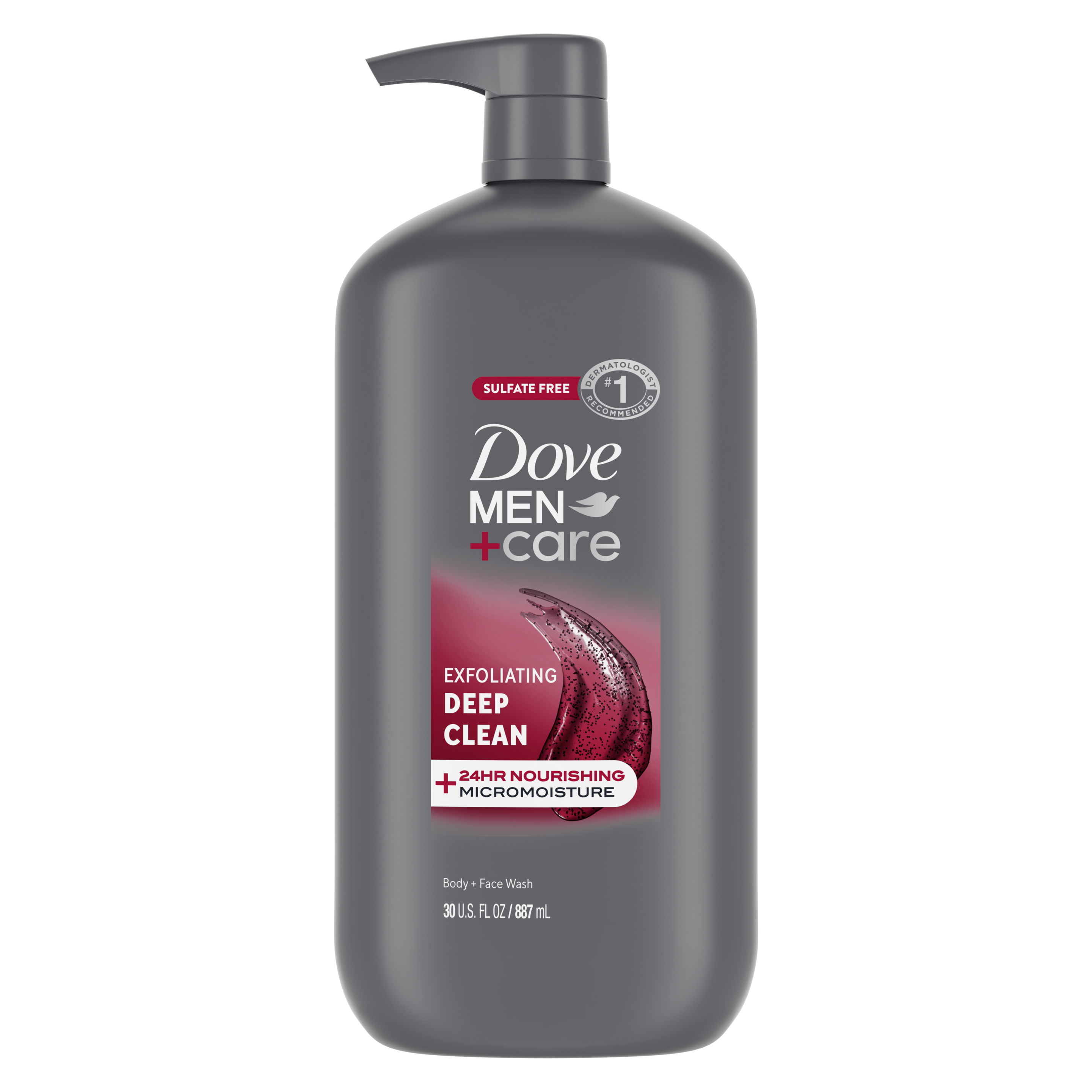 Dove Men+Care Exfoliating Deep Clean Body + Face Wash 30 oz