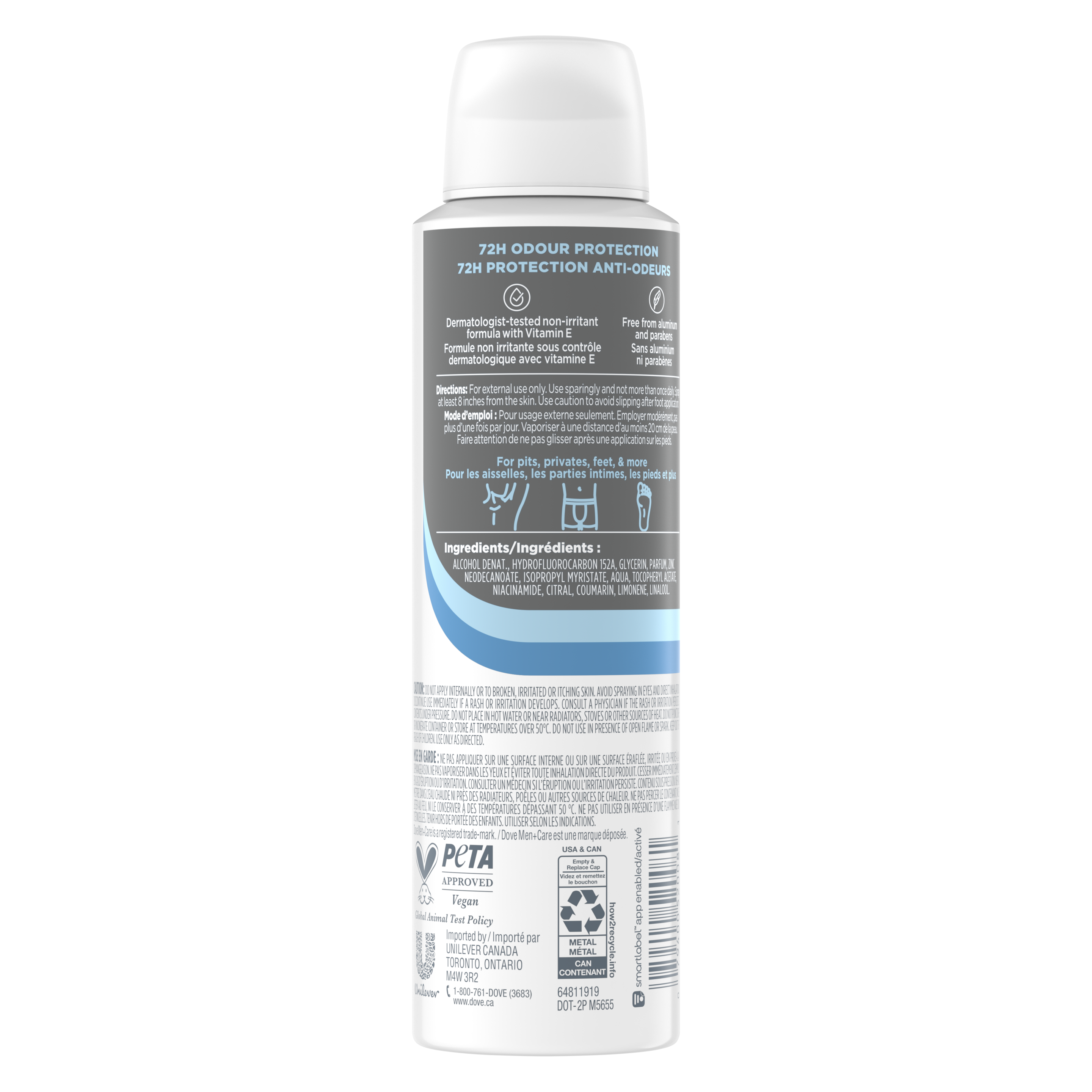 Dove Men+Care Marine + Blue Cypress Whole Body Deodorant Spray