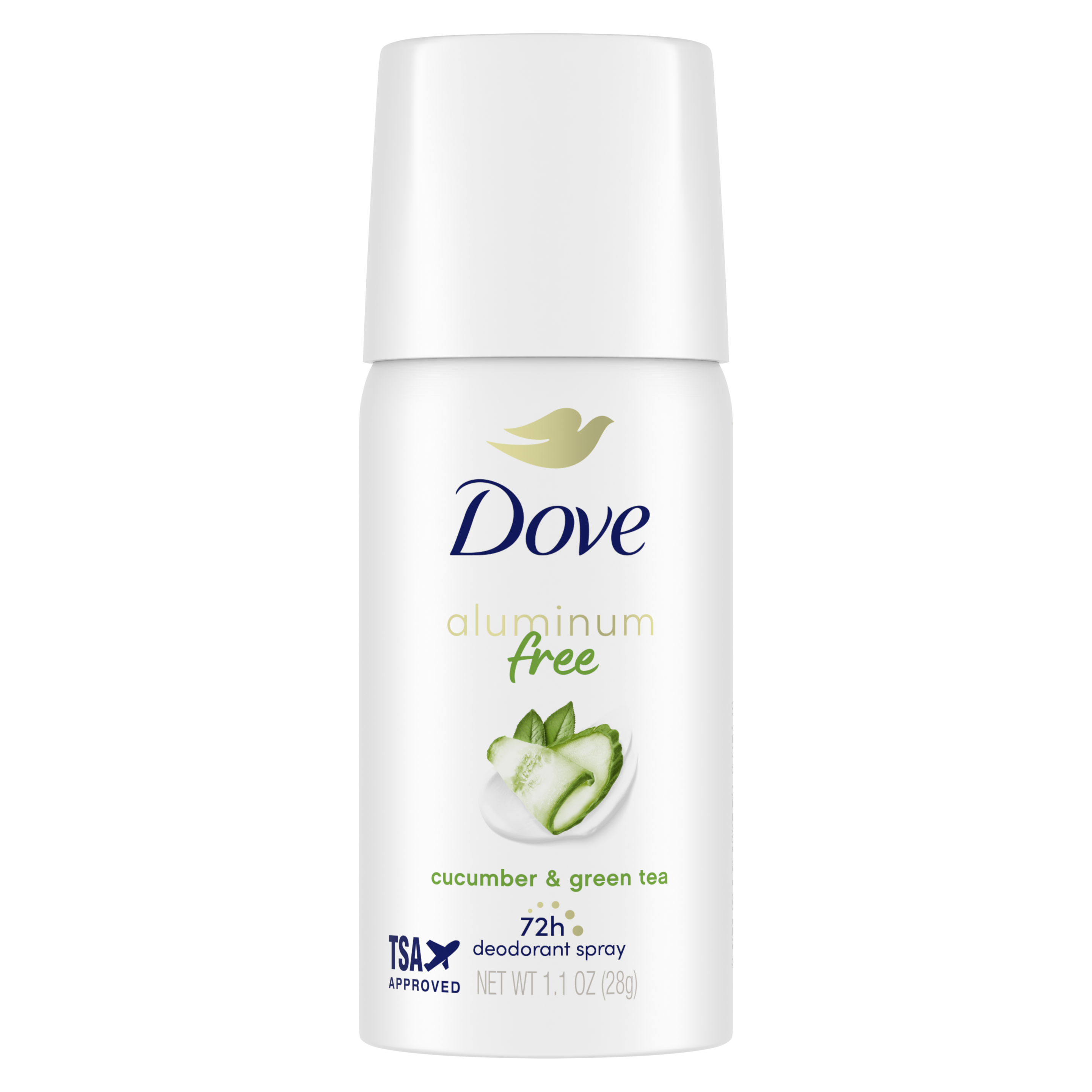 Dove Aluminum Free Travel Size Deodorant Spray Cucumber & Green Tea