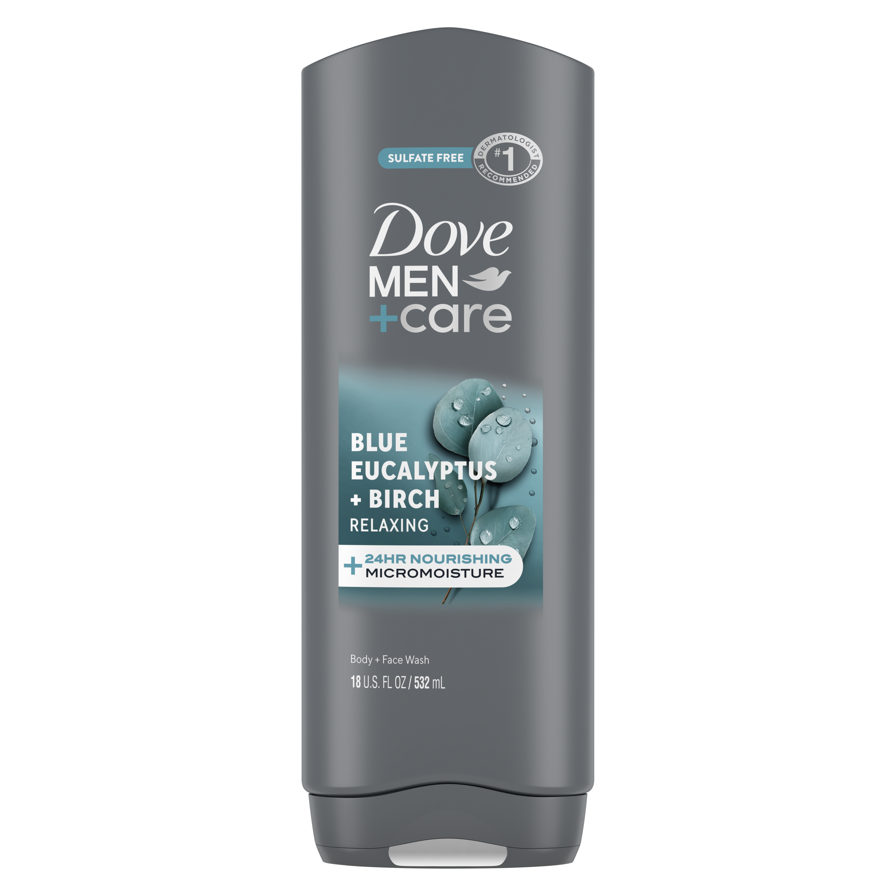 Men+Care Blue Eucalyptus + Birch Relaxing Body + Face Wash