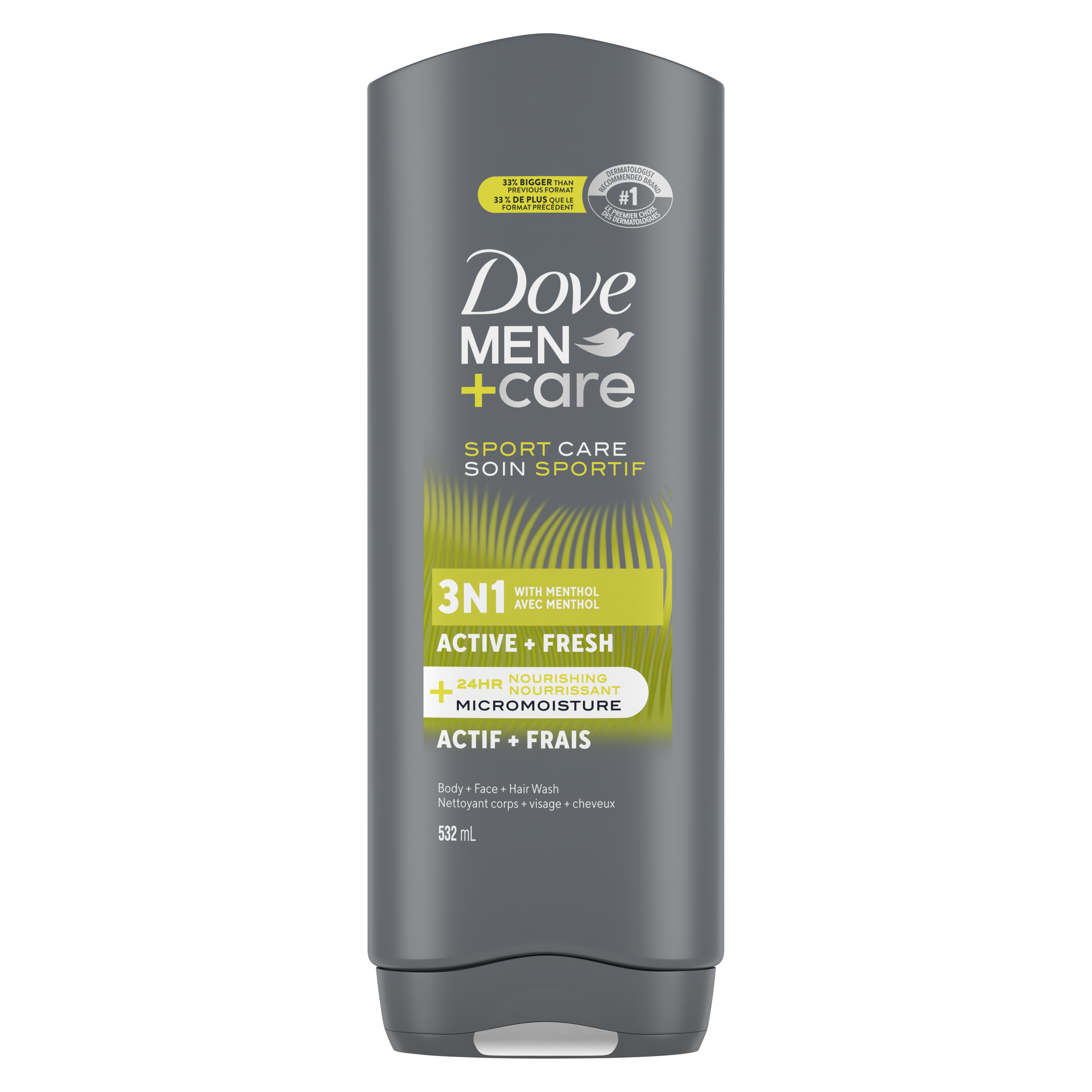 Dove Men+Care 3N1 Active + Fresh Body Wash 532ml