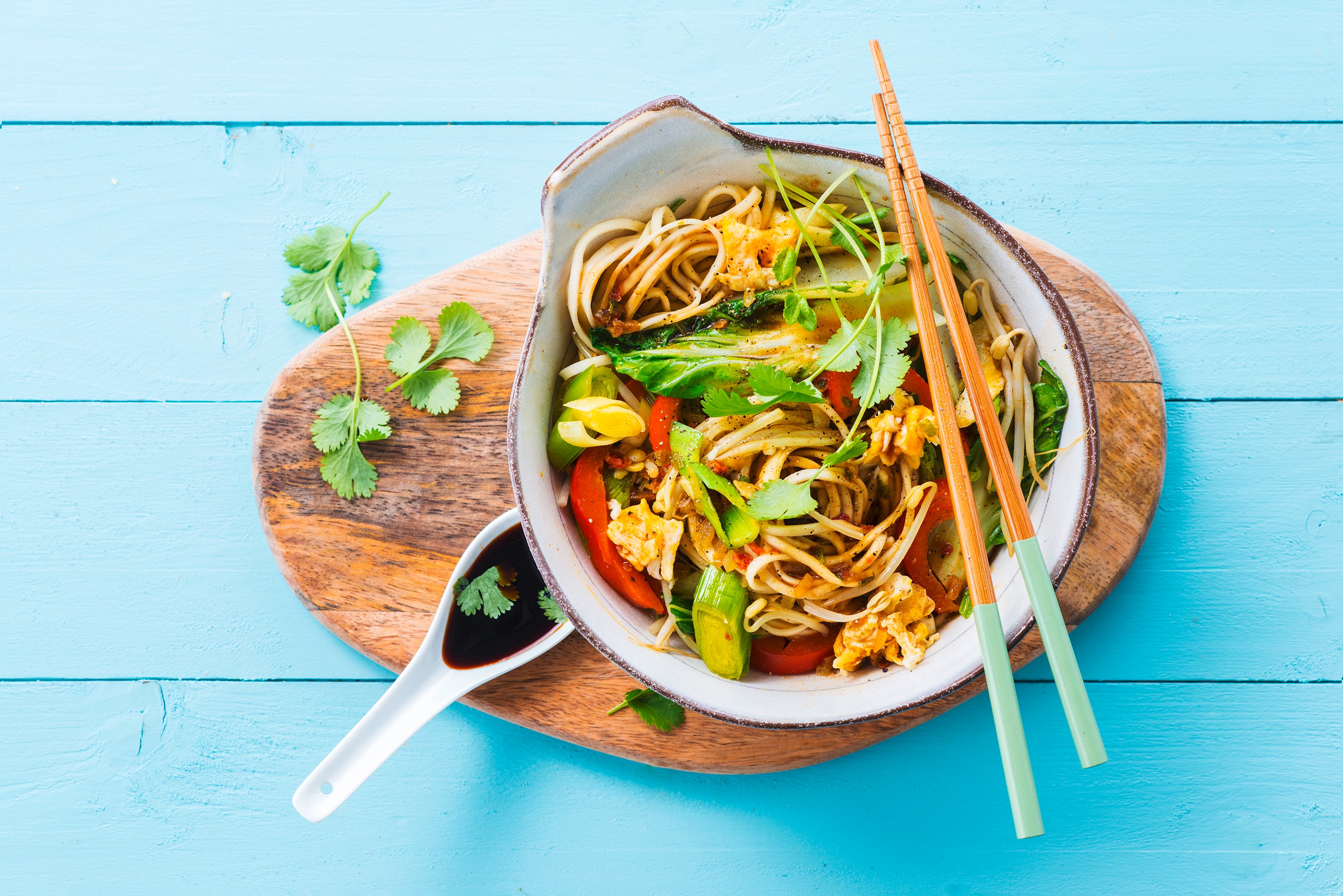 Mie Nudeln mit Pak Choi