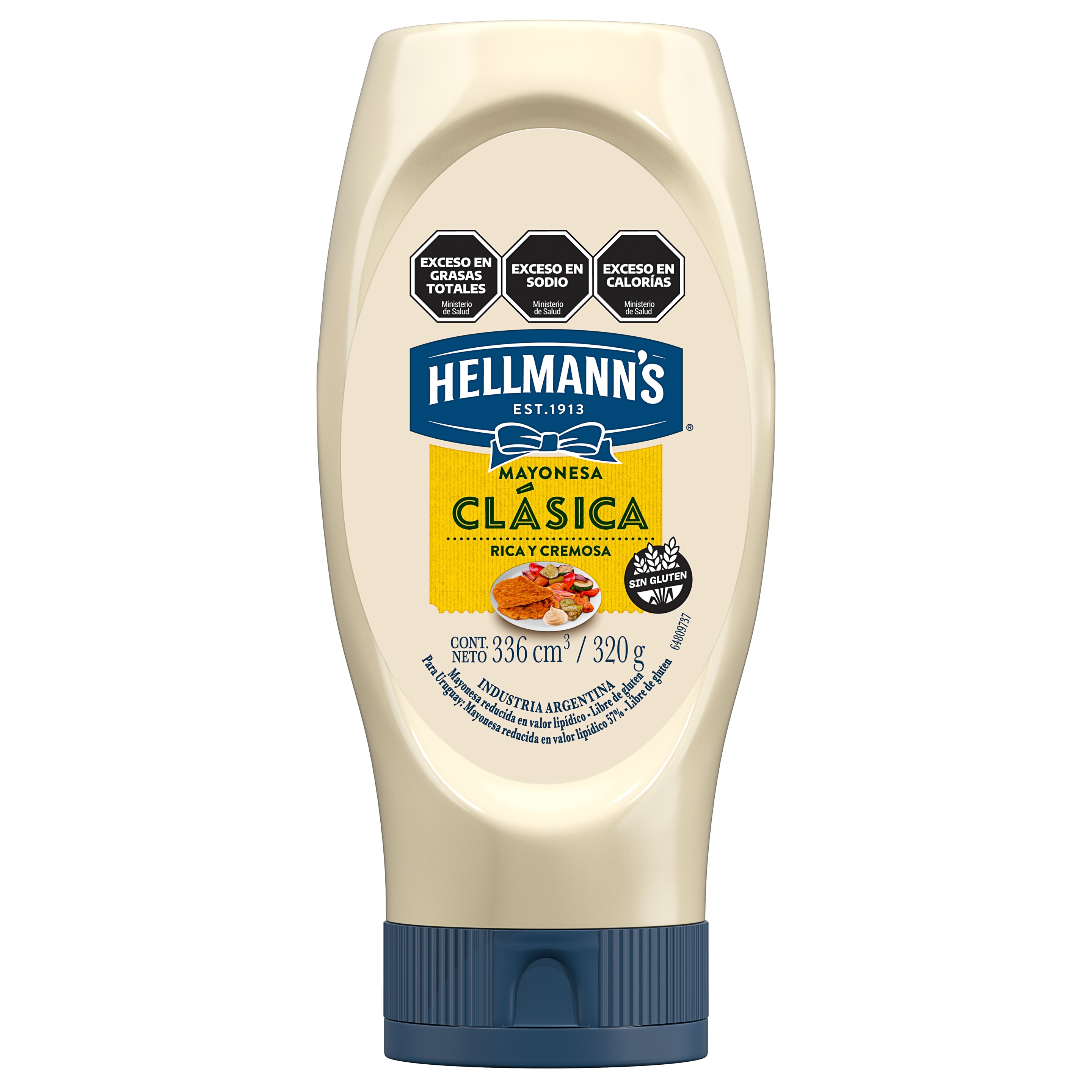 Envase Squeeze amarillo de mayonesa Hellmann´s clásica