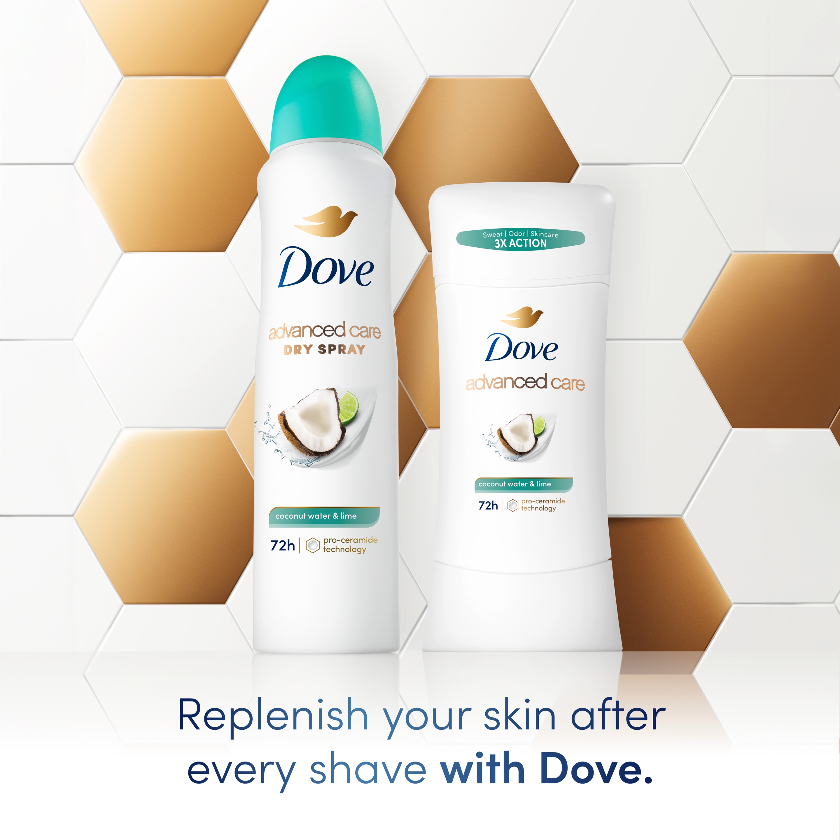 Advanced Care Coconut Water & Sweet Lime Antiperspirant Dry Spray