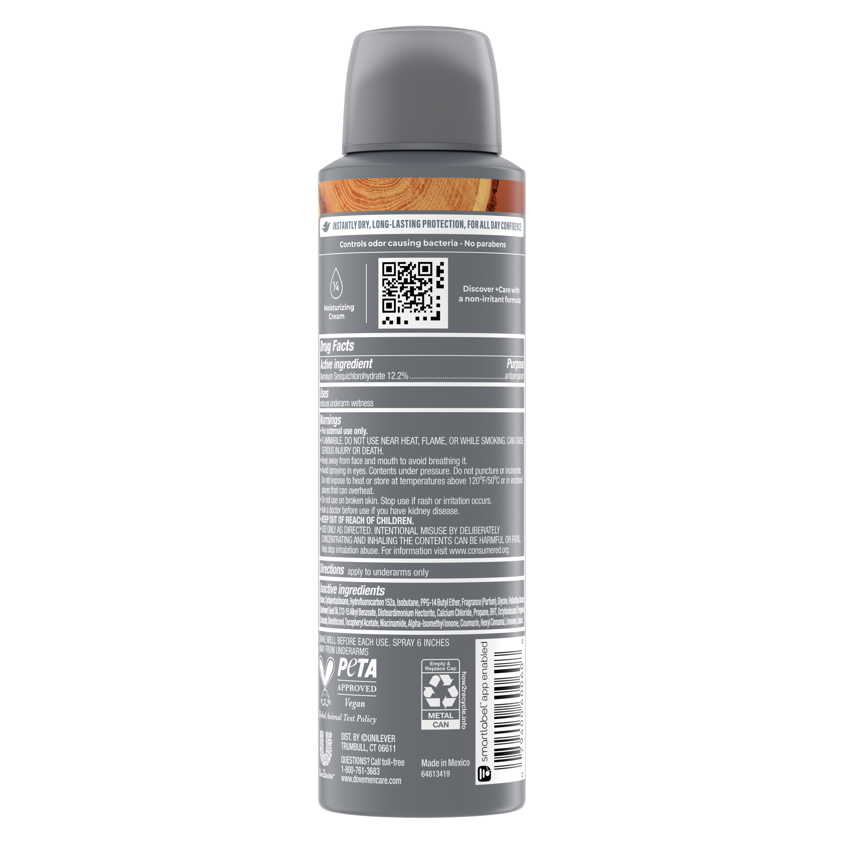 Men+Care Rustic Sandalwood Dry Spray Antiperspirant