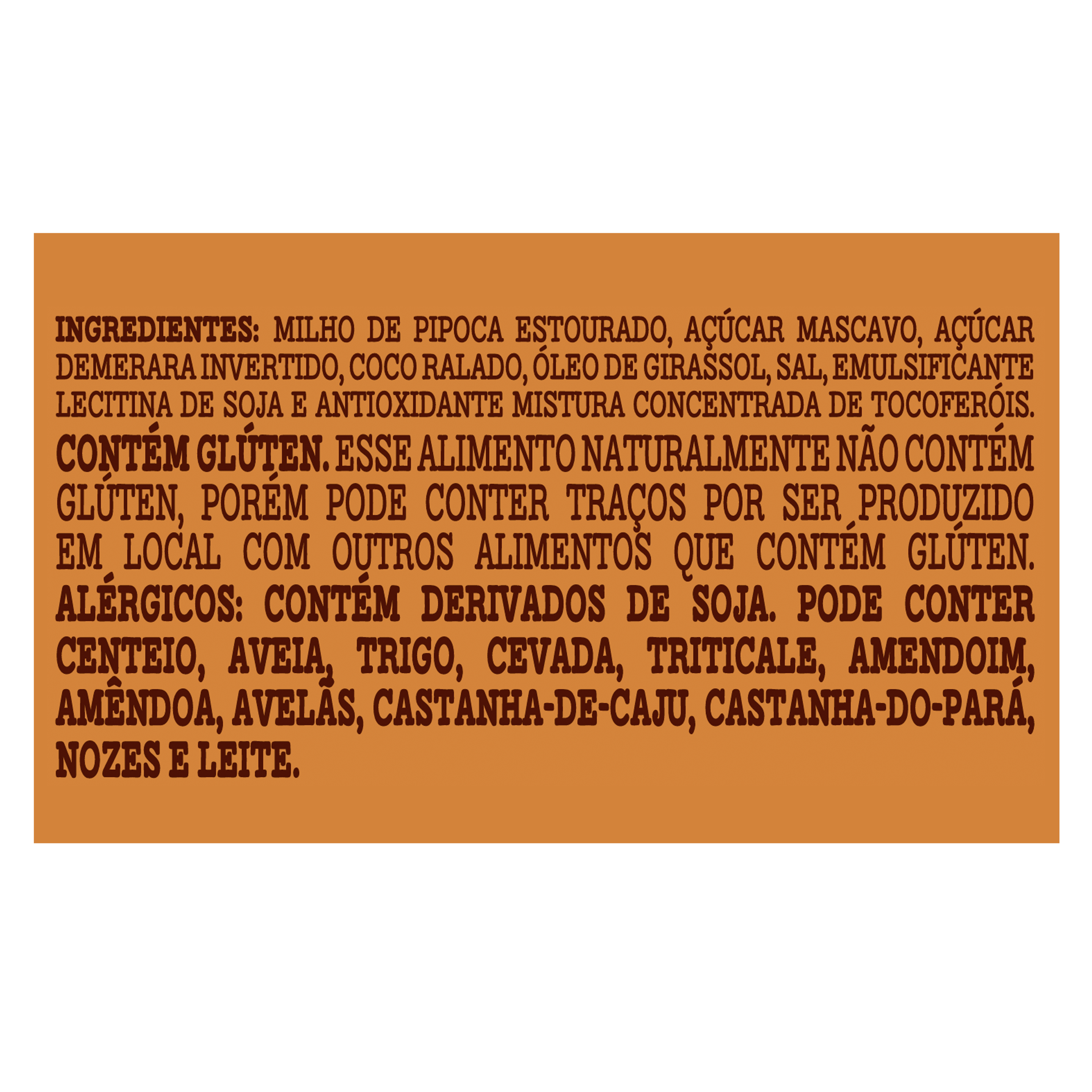 Pipoca Doce Caramelo com Coco