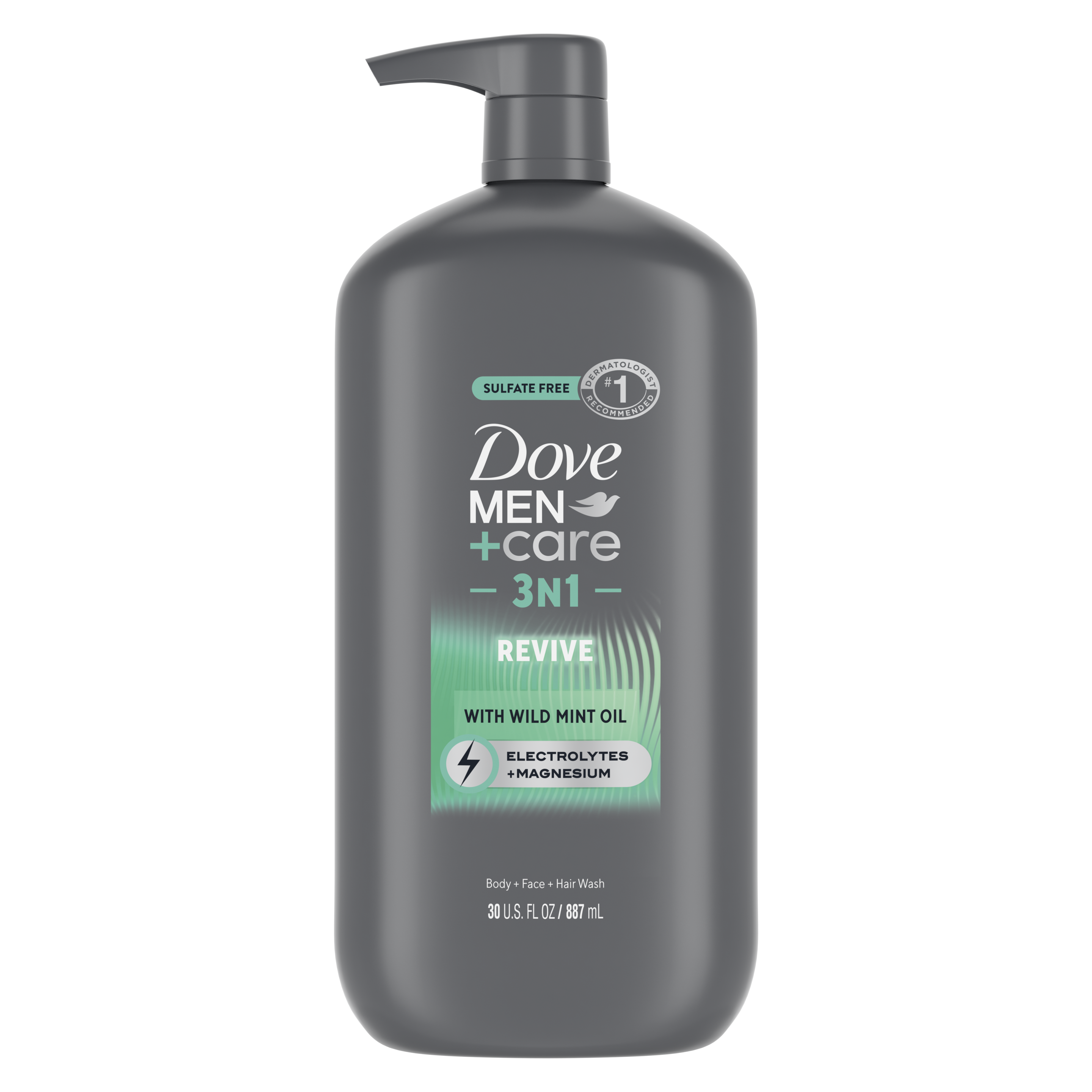 Dove Men+Care 3N1 Revive with Wild Mint Oil Body Wash 30 oz