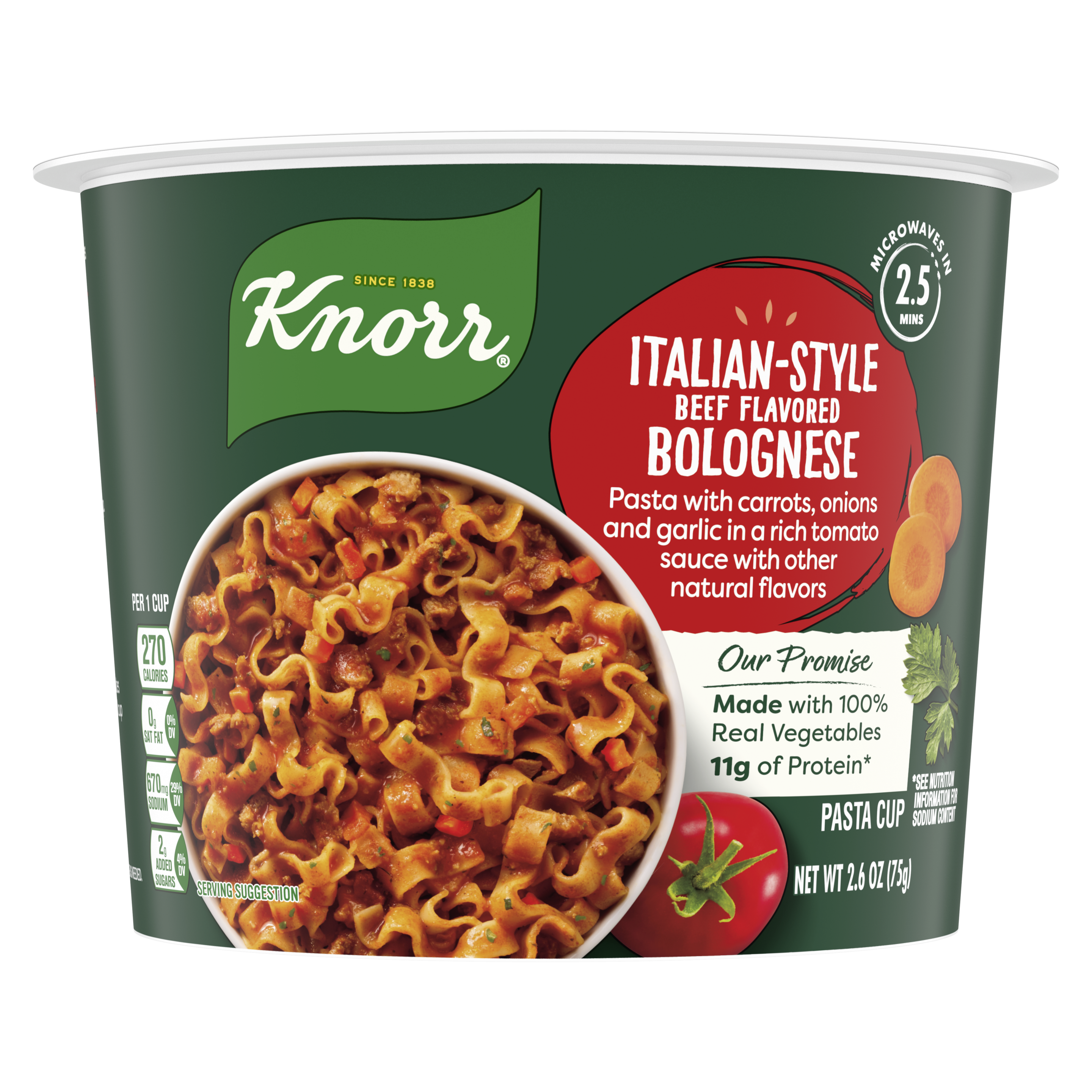 Bolognese Pasta Cup Front of Pack