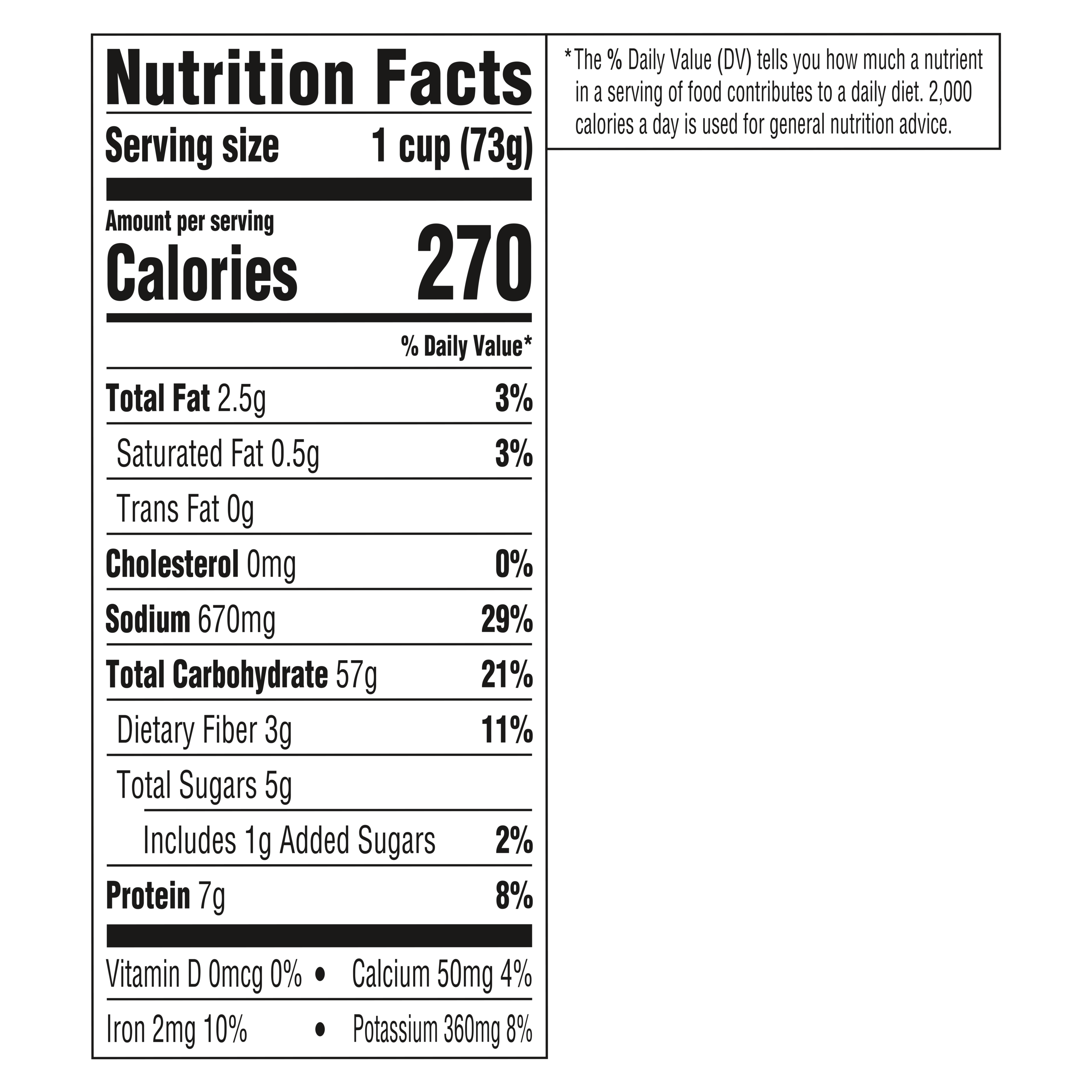 Mexican-Stlye Elote Rice Cup Nutrition