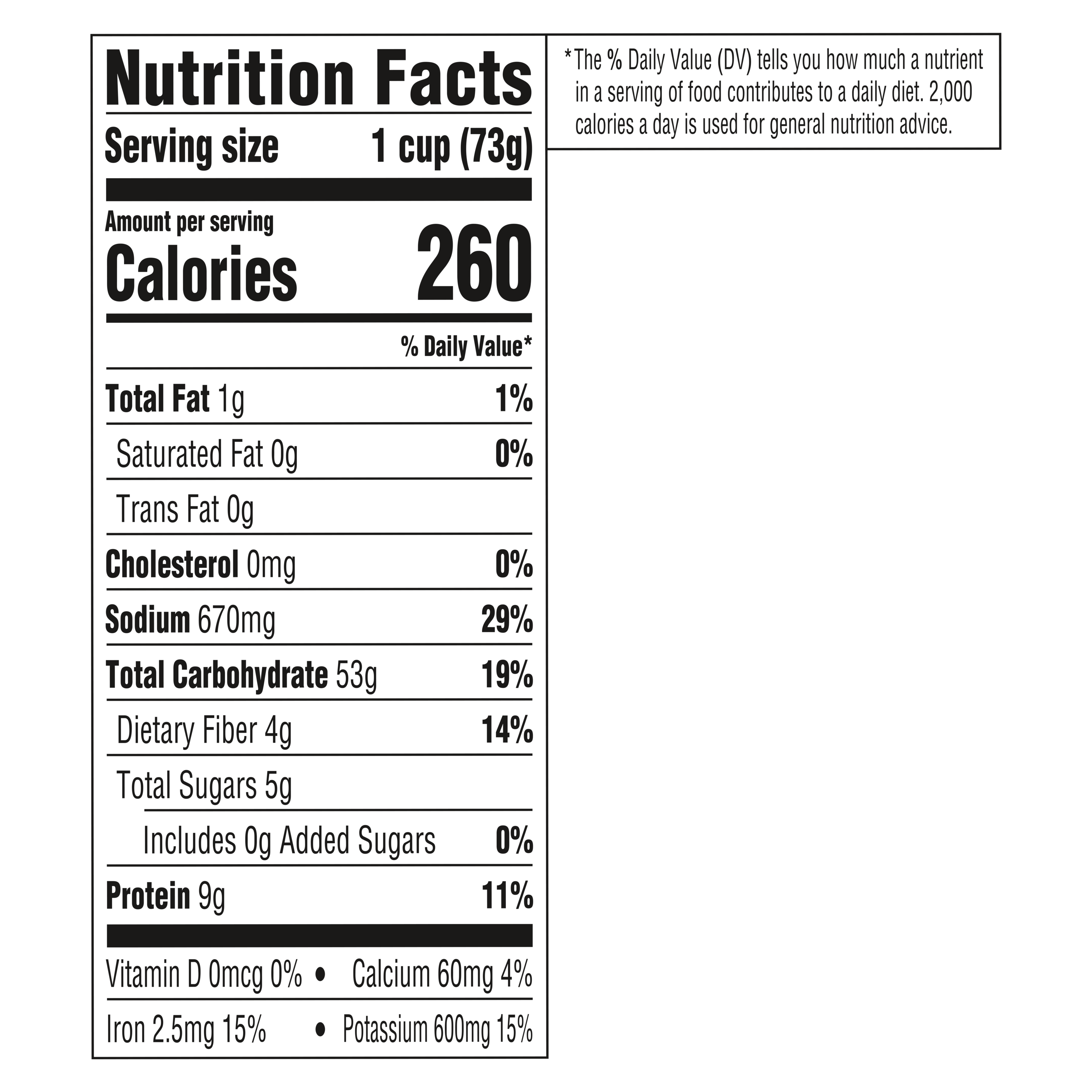 Jambalaya Rice Cup Nutrition