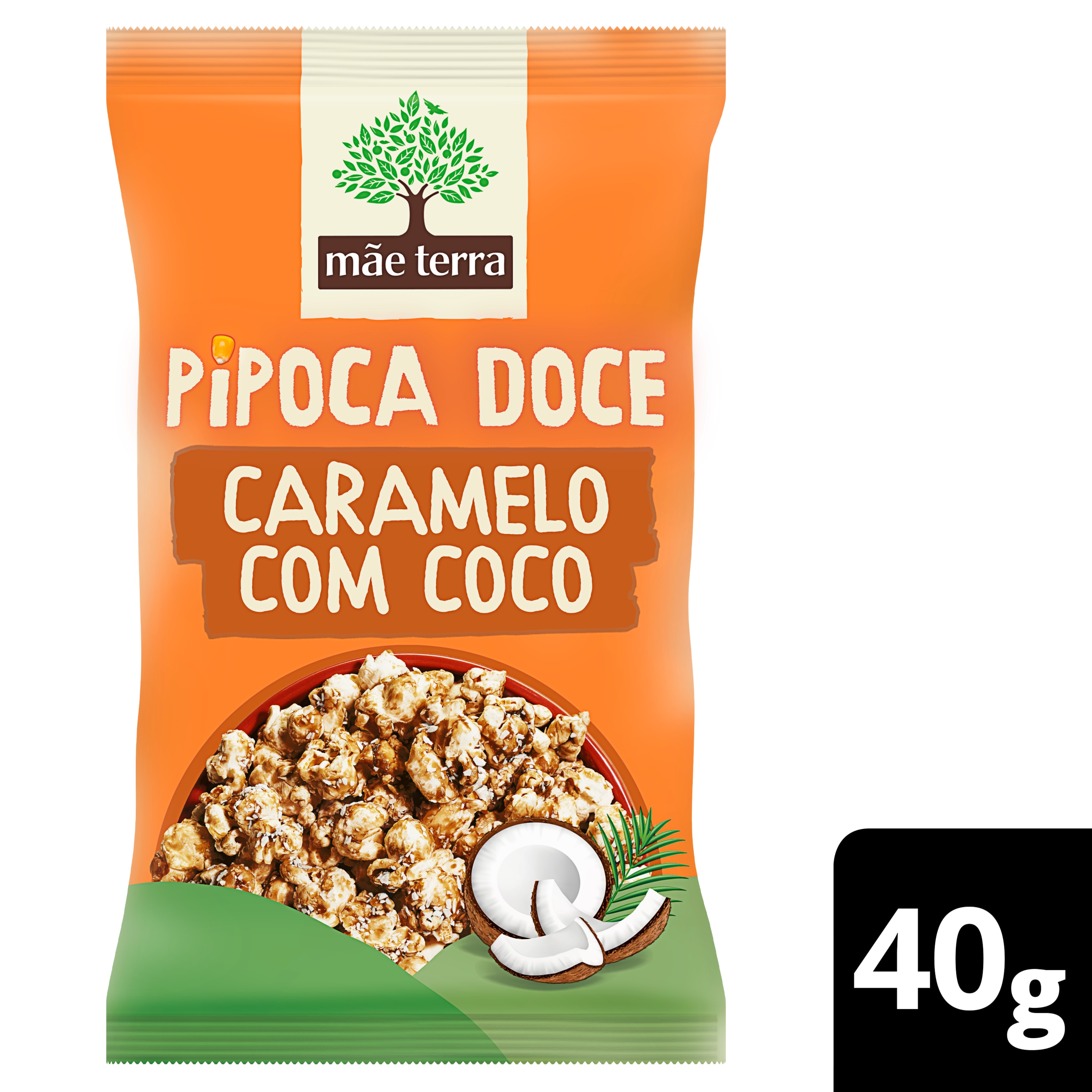 Pipoca Doce Caramelo com Coco 40g packshot