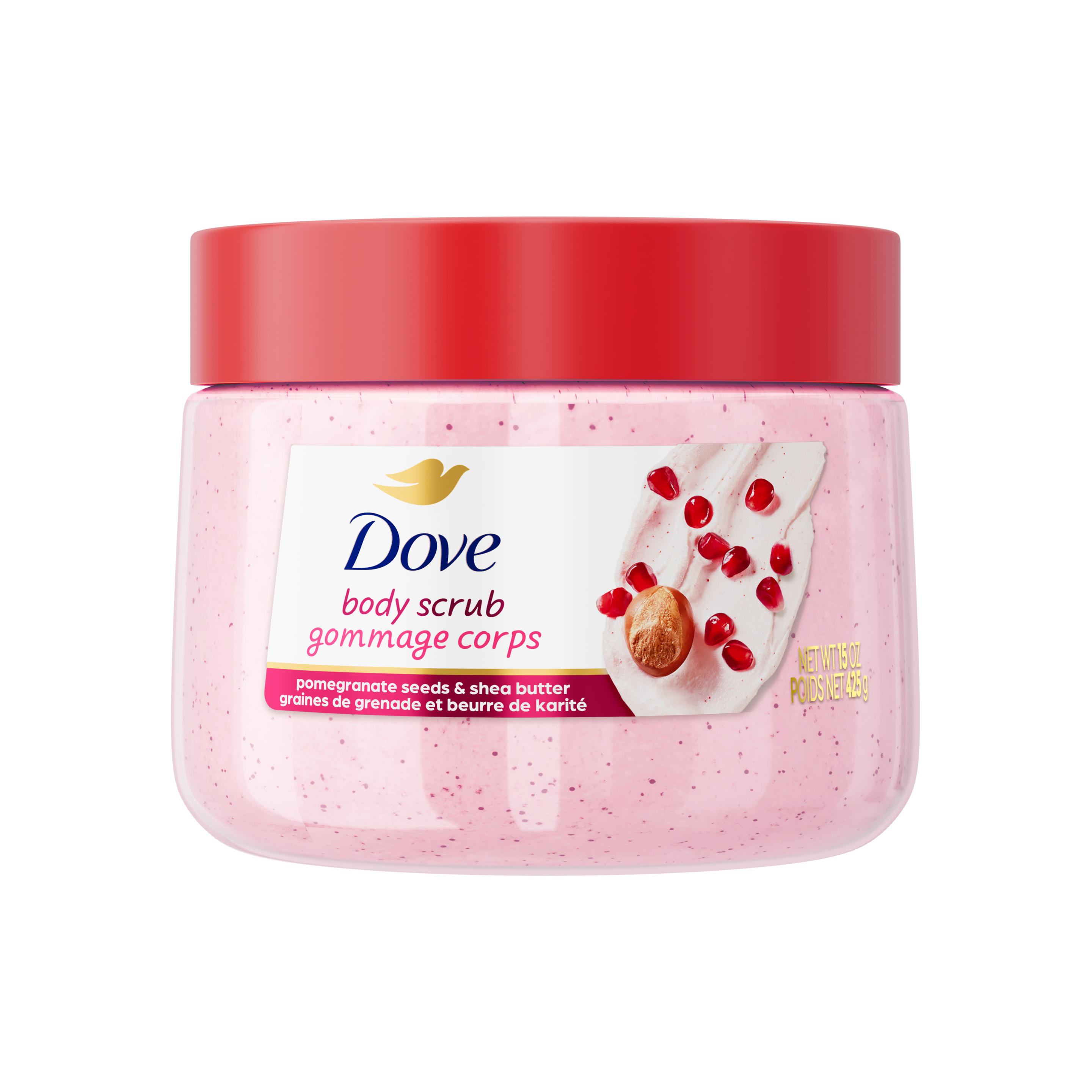 Pomegranate Seeds & Shea Butter Body Scrub by Dove