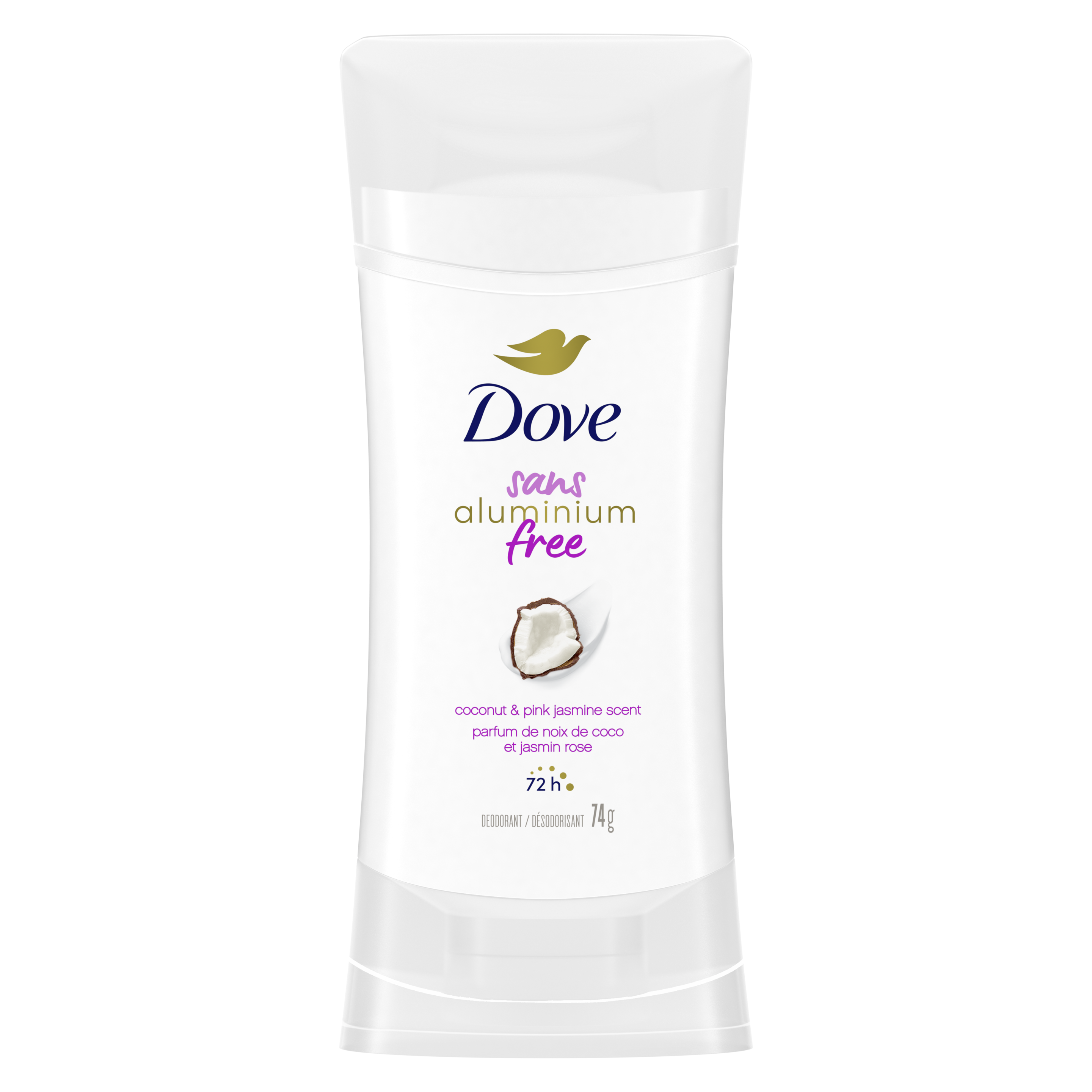 Aluminium Free Deodorant Stick Coconut & Pink Jasmine Scent 74g