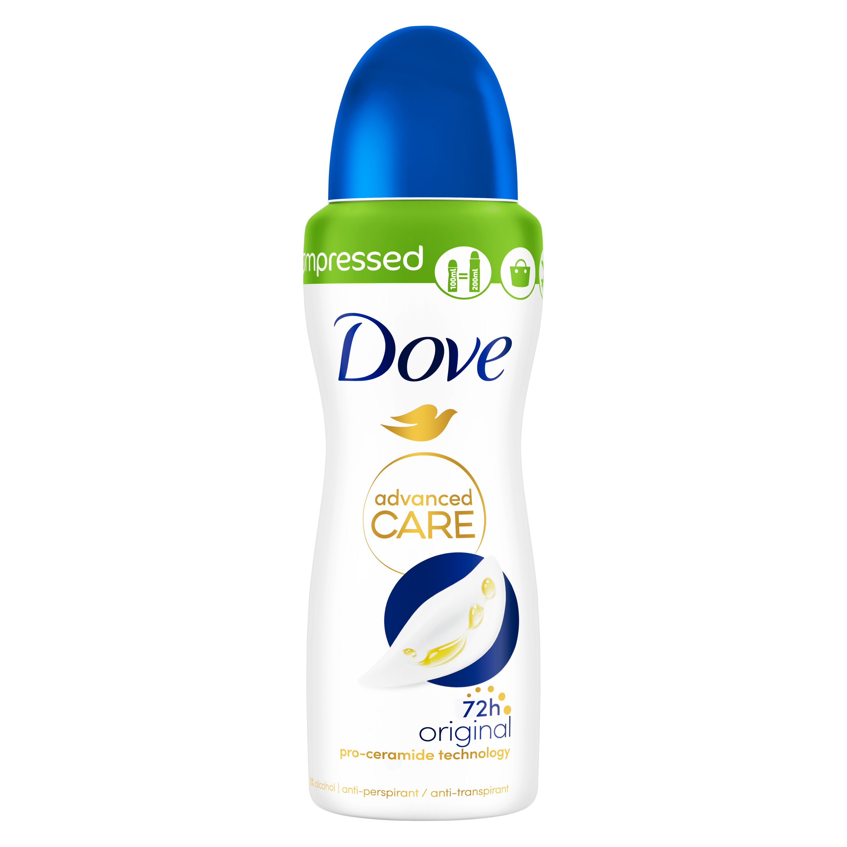 Dove  Advanced Care Anti-Transpirant Deodorant Spray Original Compressed100ml
