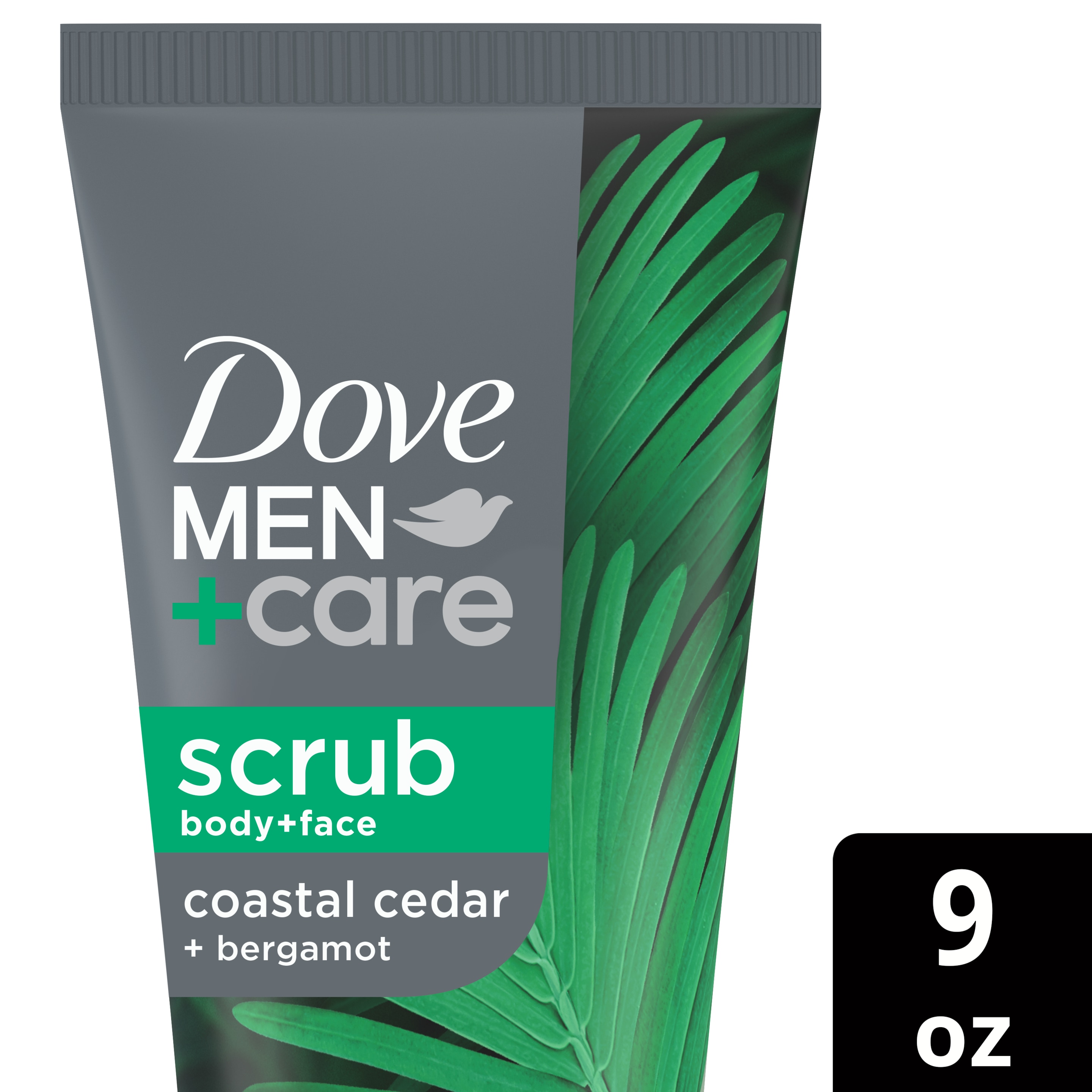 Dove Men+Care Coastal Cedar + Bergamot Body + Face Scrub 9 oz
